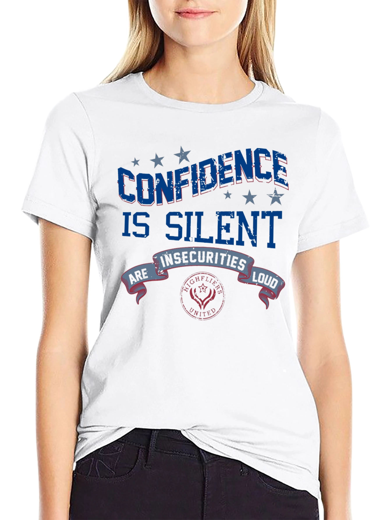 Black Confidence Is Silent Graphic Tee view 9
