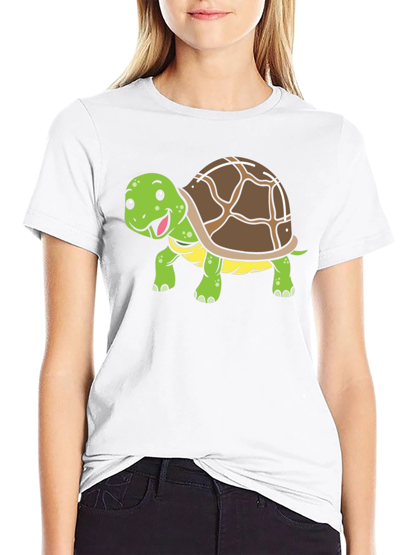 Black Cute Turtle Graphic T-Shirt view 9