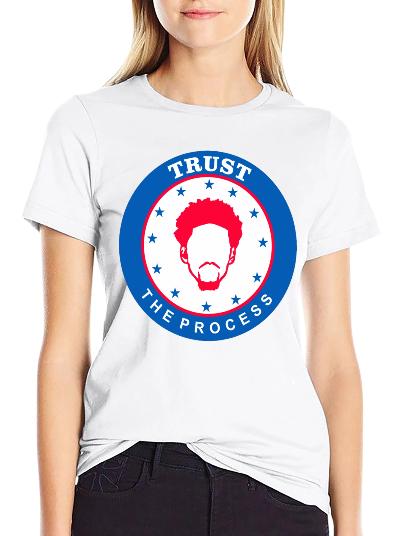Black Trust The Process Graphic T-Shirt - Black Cotton Tee view 9