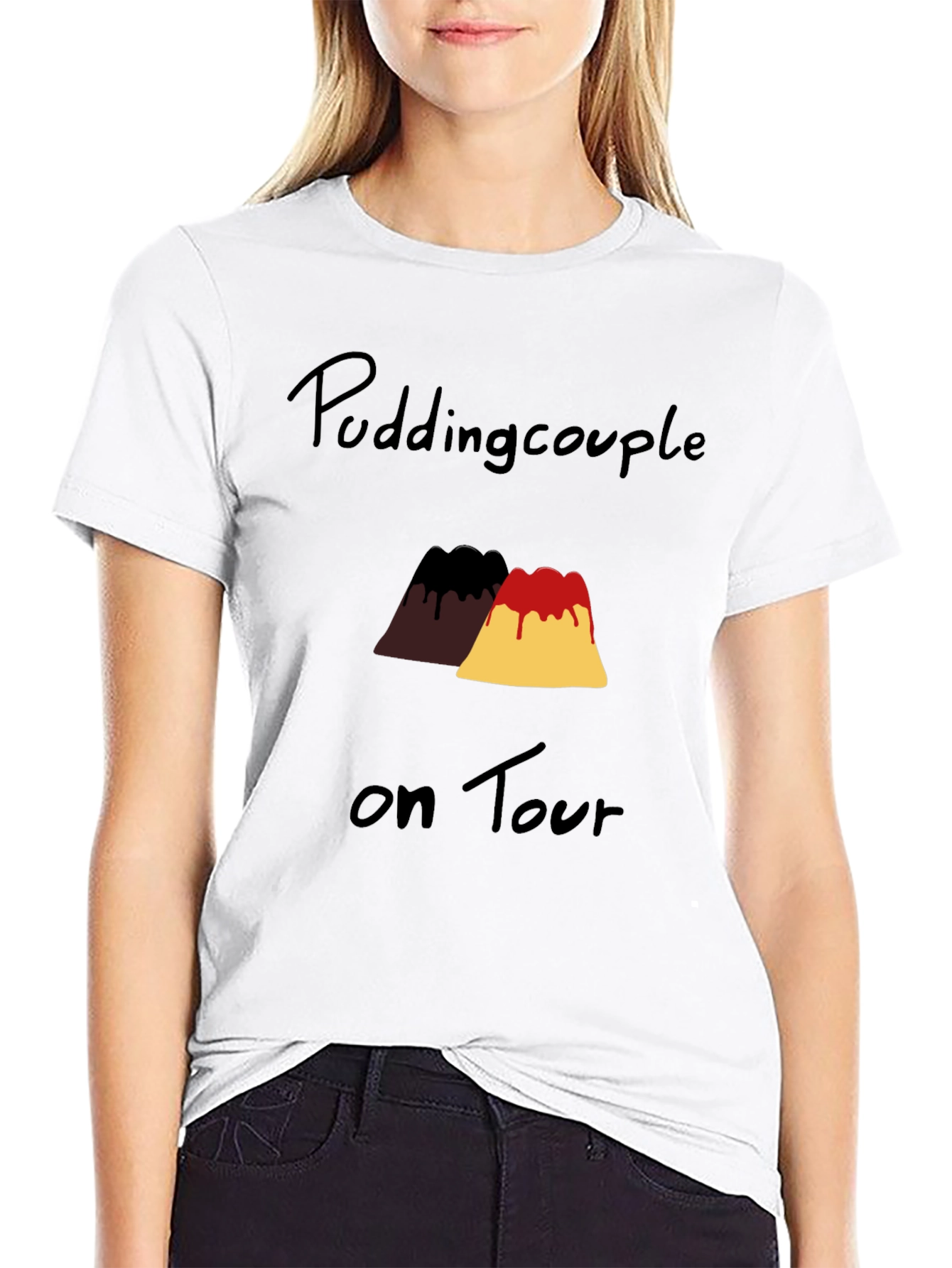 Black Pudding Couple on Tour Black Graphic T-Shirt view 9