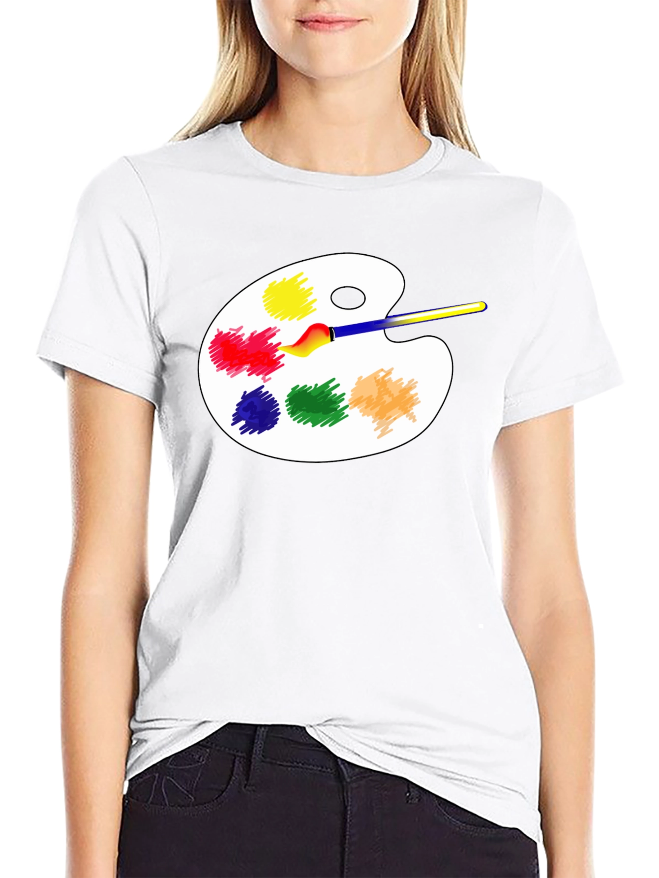 Black Artist Palette T-Shirt - Creative Design view 9
