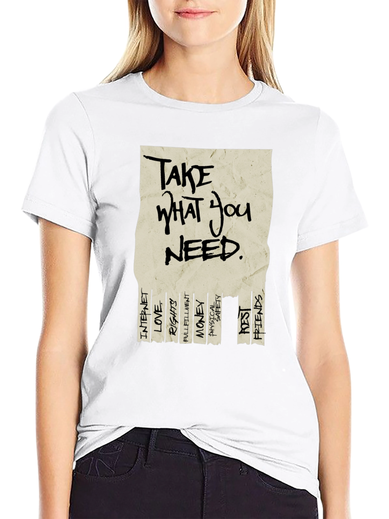 Black Take What You Need Graphic T-Shirt view 9