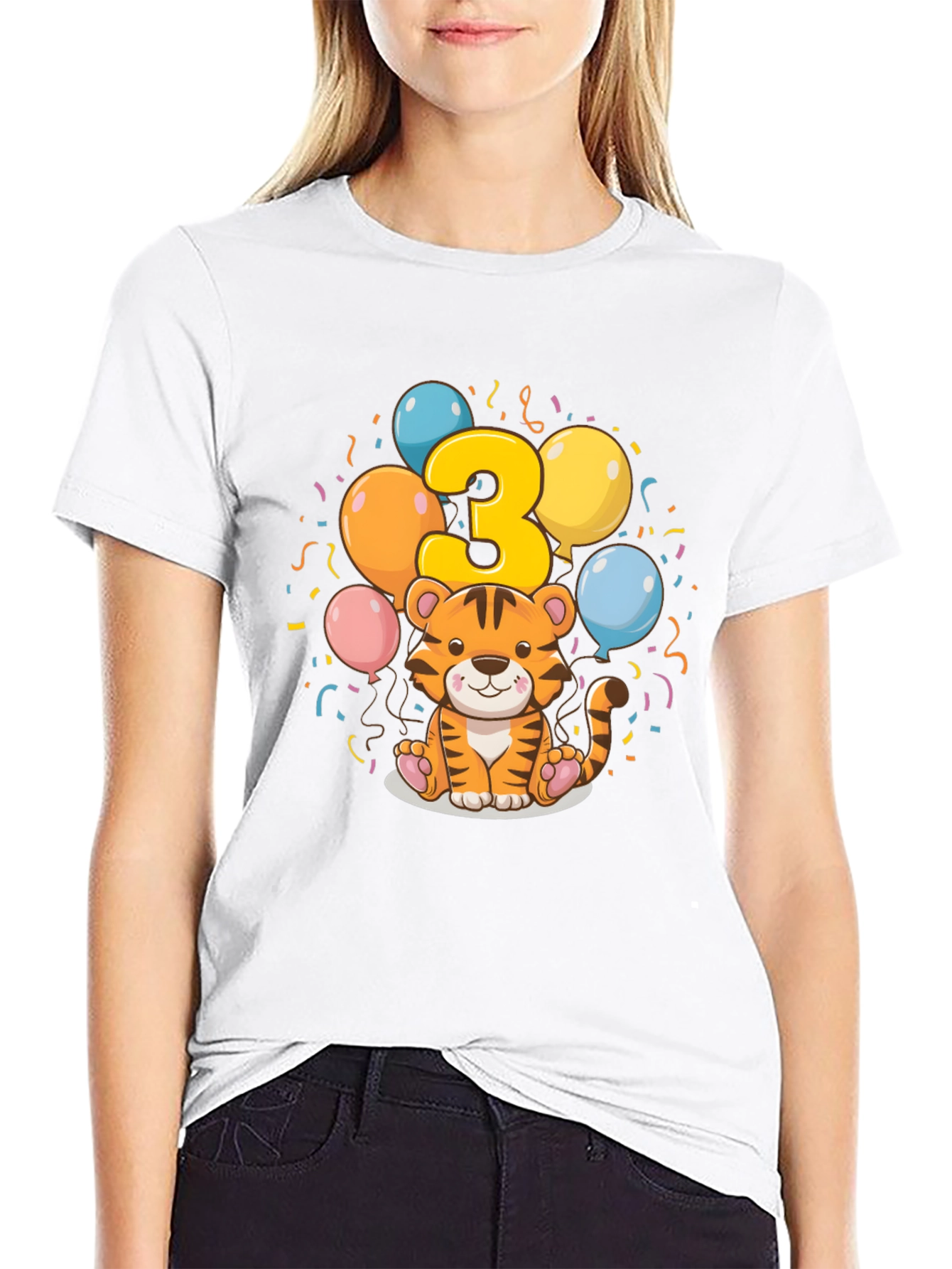 Cute Tiger 3rd Birthday T-Shirt - 9