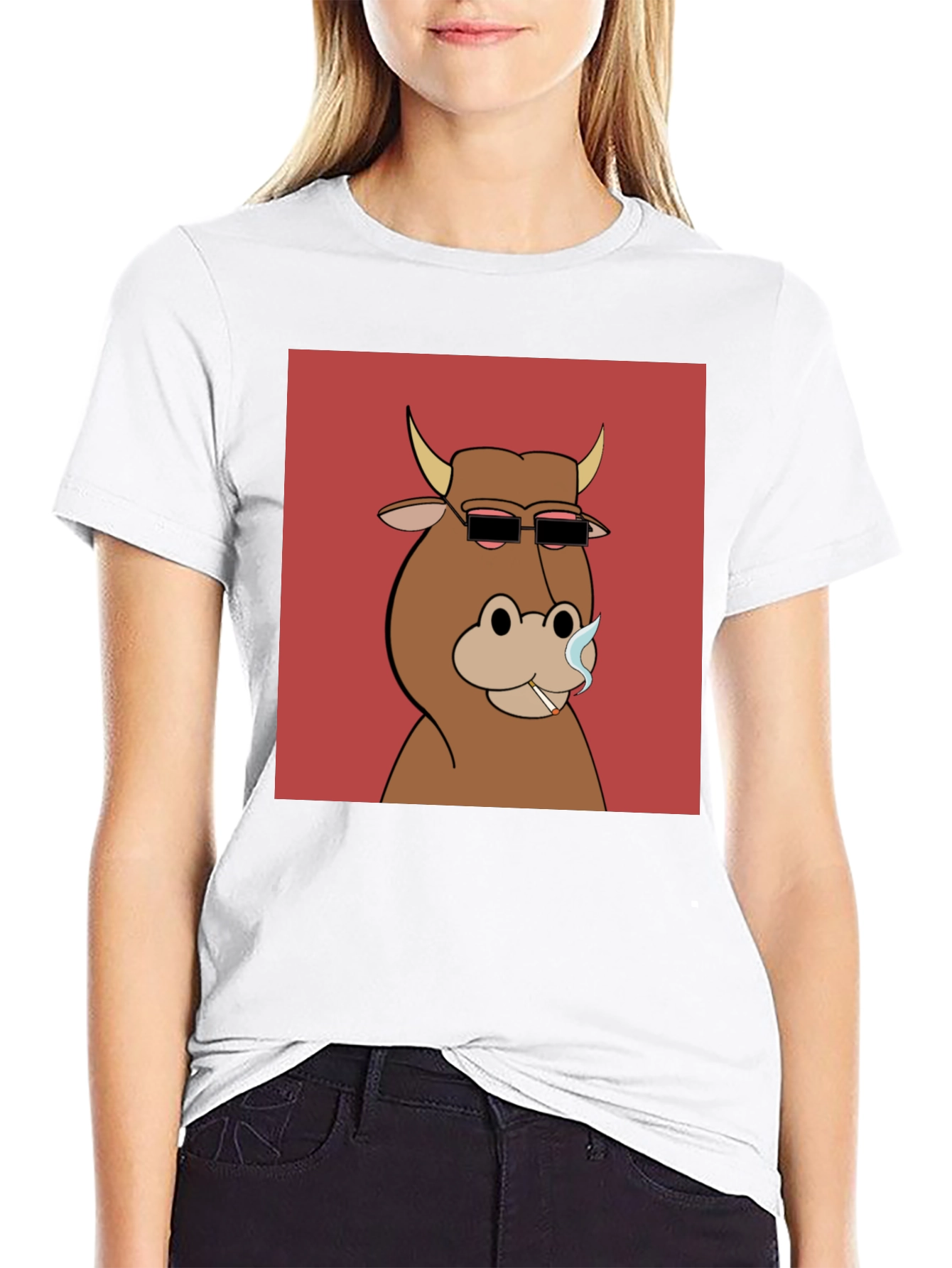 Black Cool Bull NFT T-Shirt view 9
