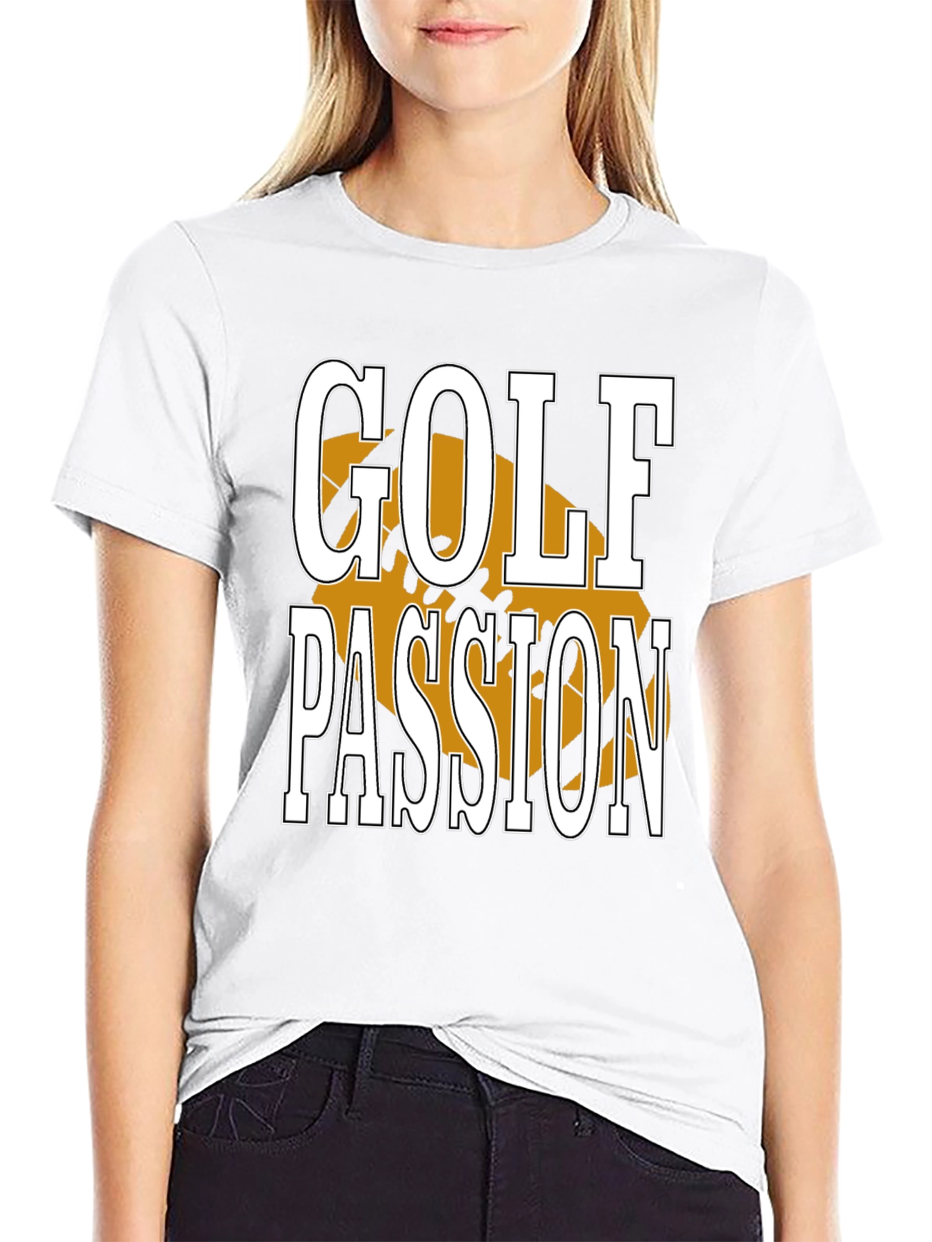 Black Golf Passion Tee - Sporty Graphic T-Shirt view 9