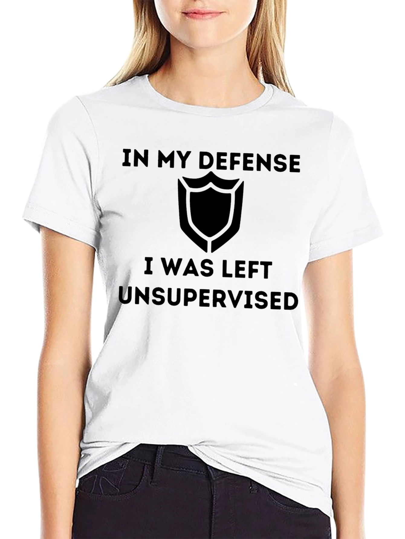 Black In My Defense T-Shirt Funny Unsupervised Tee view 9