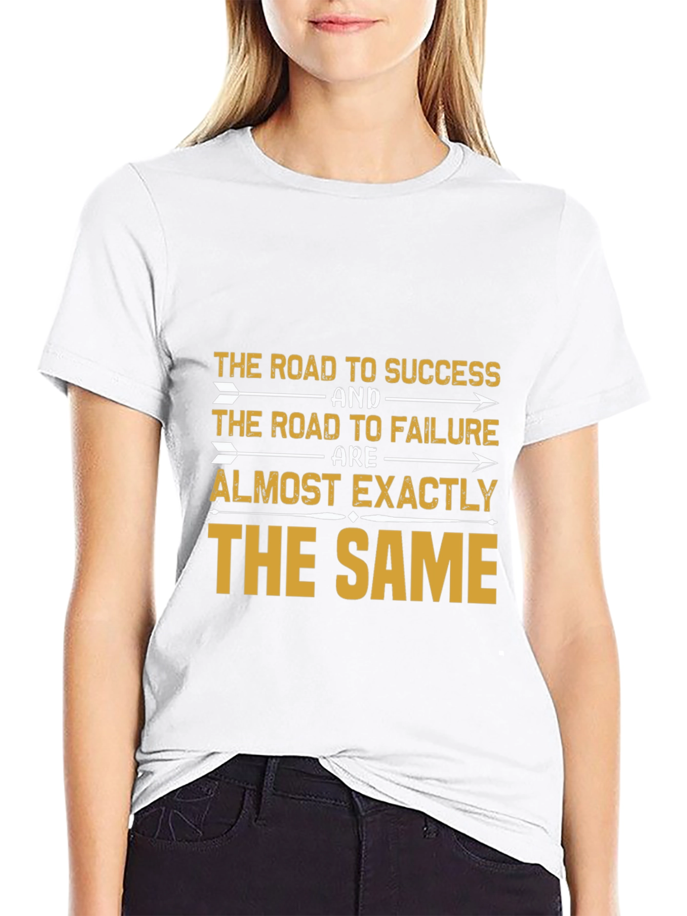 Black Road to Success Graphic Tee - Inspiring Unisex T-Shirt view 9