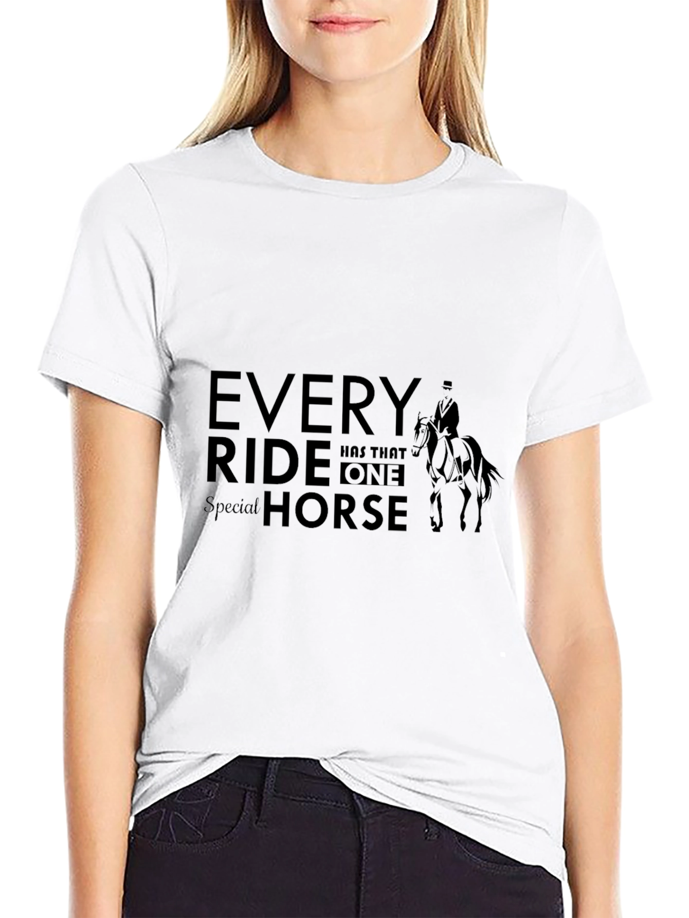 Black Equestrian Horse Lover T-Shirt view 9