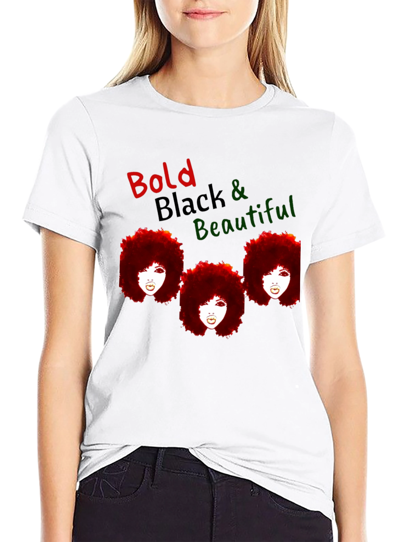Black Bold Black & Beautiful Graphic T-Shirt view 9