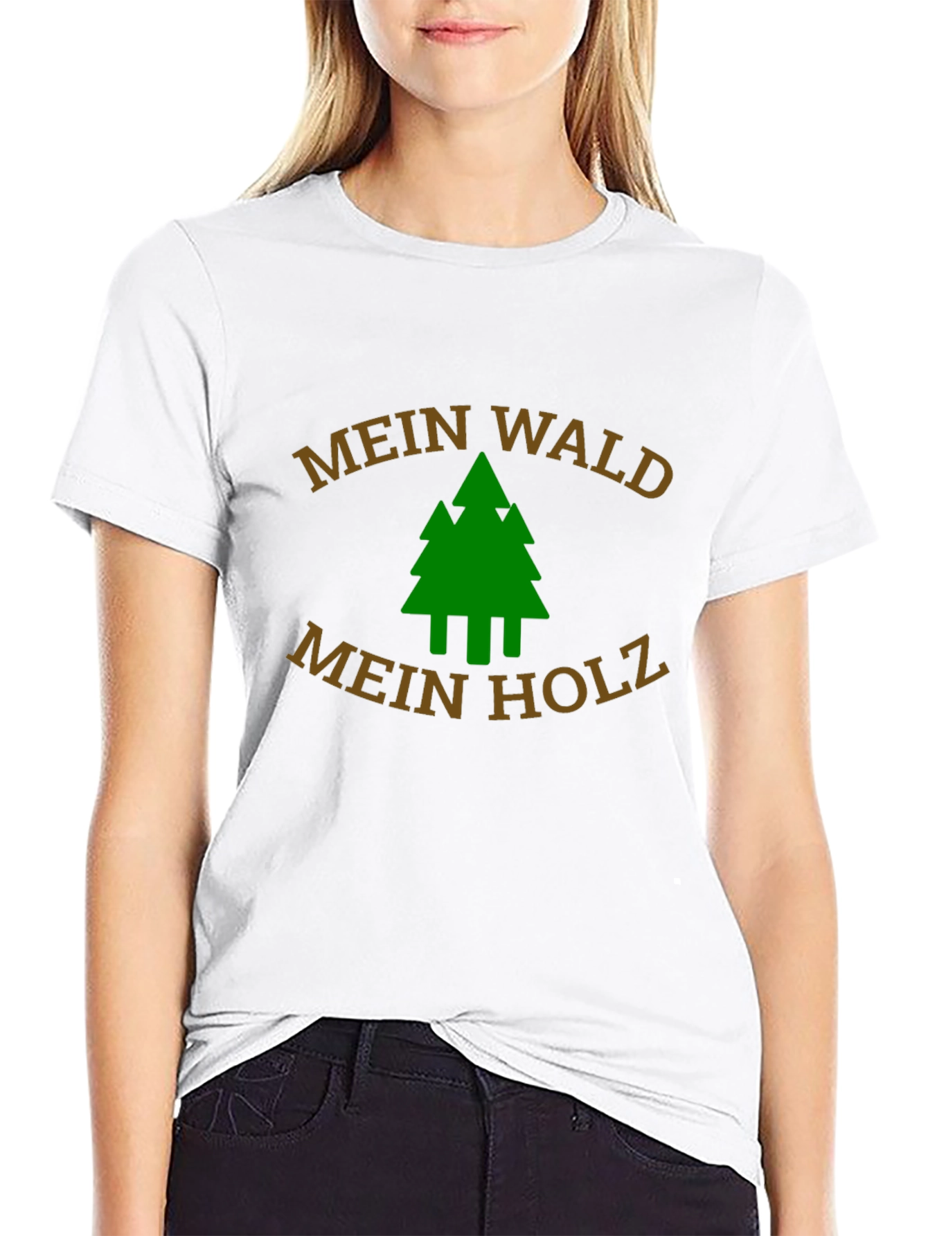 Black Mein Wald Mein Holz Graphic Tee view 9