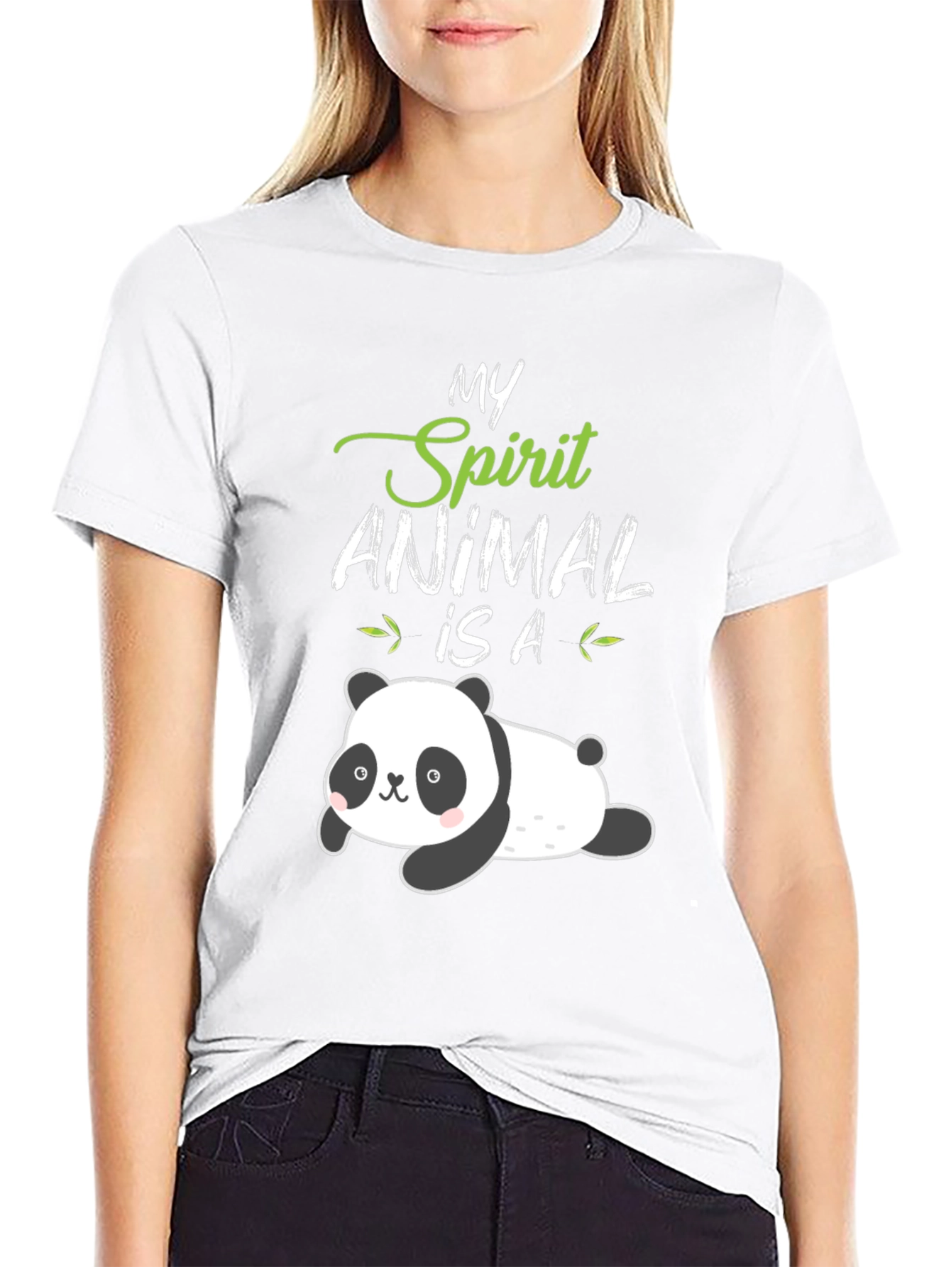 Black My Spirit Animal Panda T-Shirt view 9