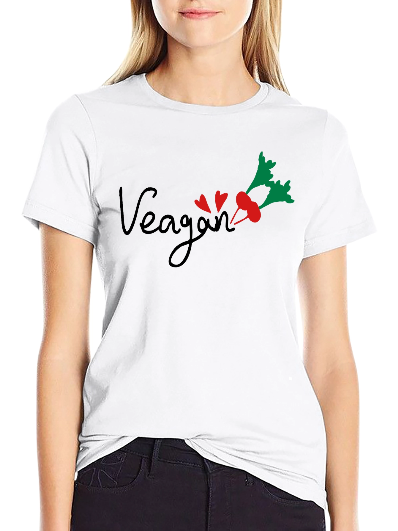Vegan Beet Heart Graphic Tee - 9