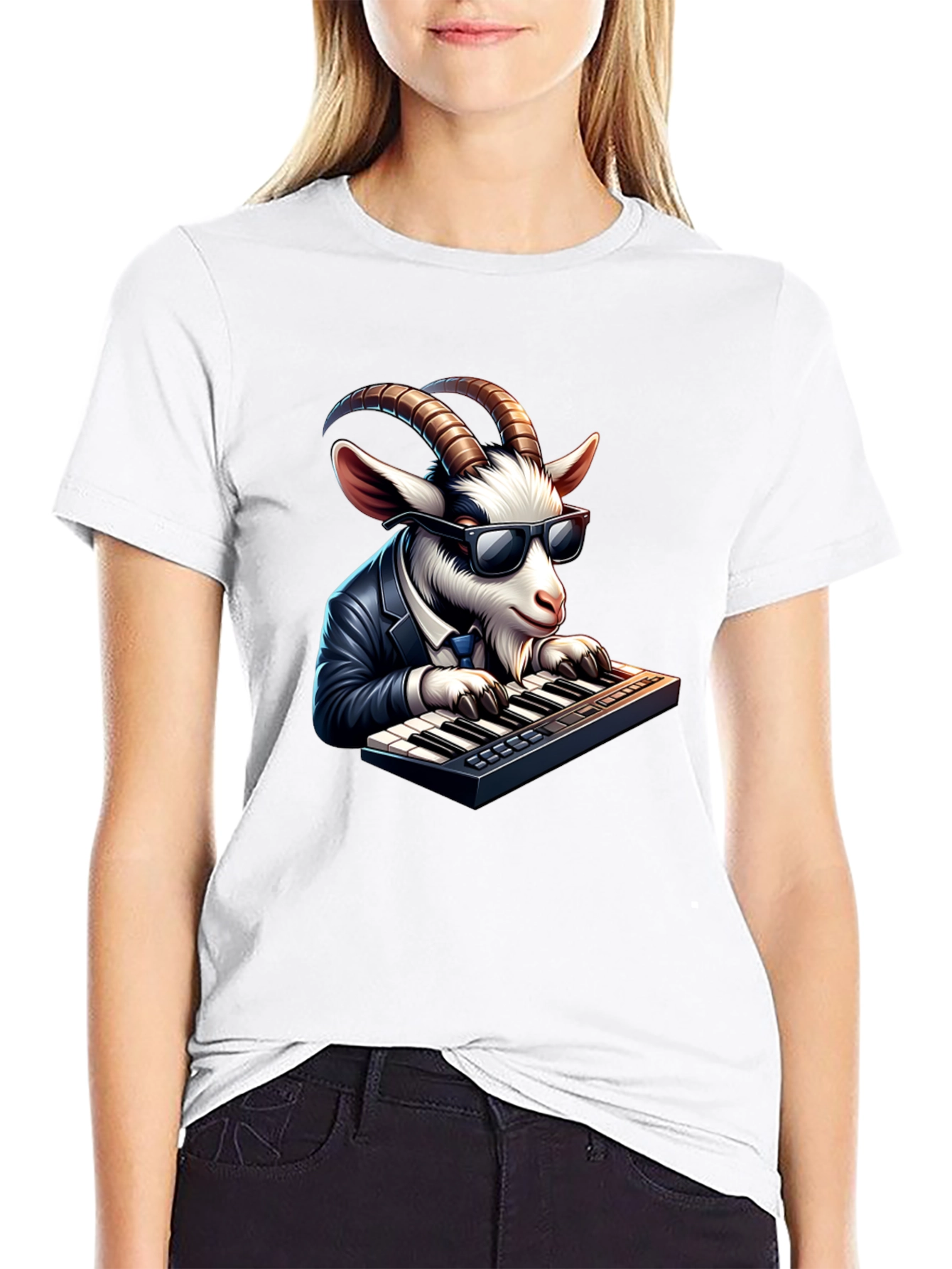 Goat Pianist Graphic Tee - Cool & Unique Design - 9