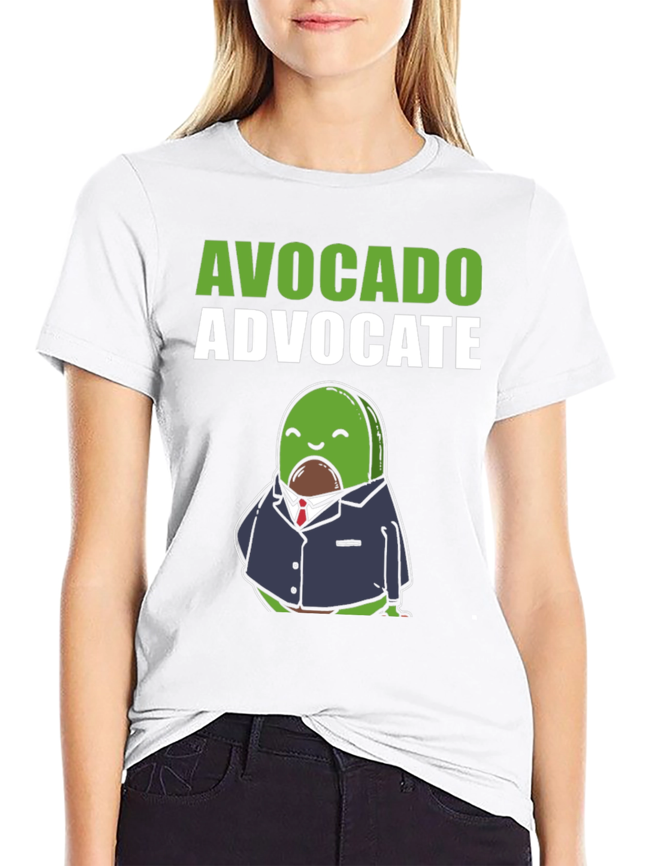 Black Avocado Advocate Graphic Tee - Stylish & Humorous T-Shirt view 9