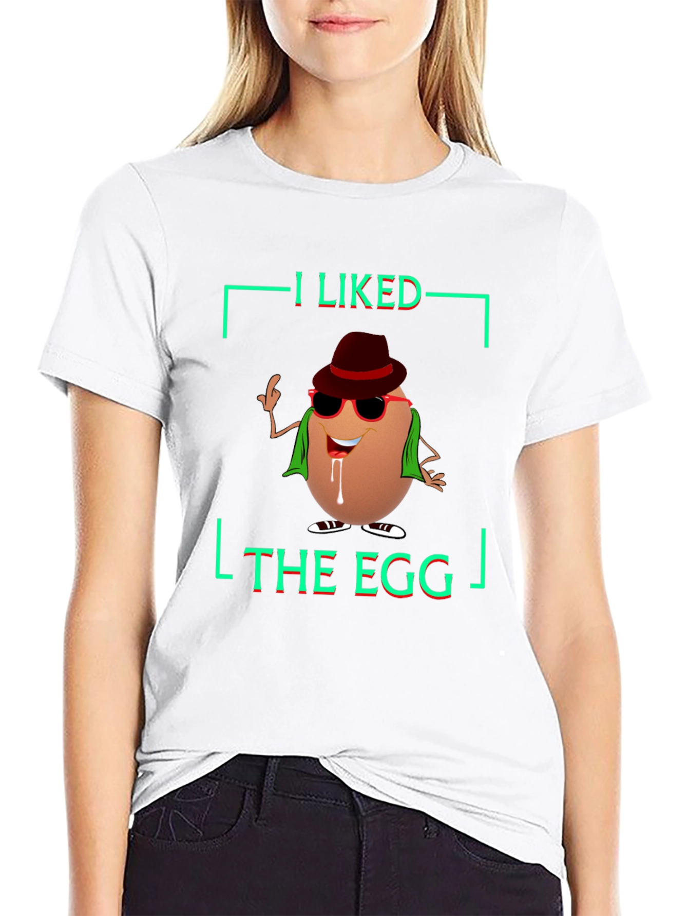 Black I Liked The Egg T-Shirt - Novelty Graphic Tee view 9