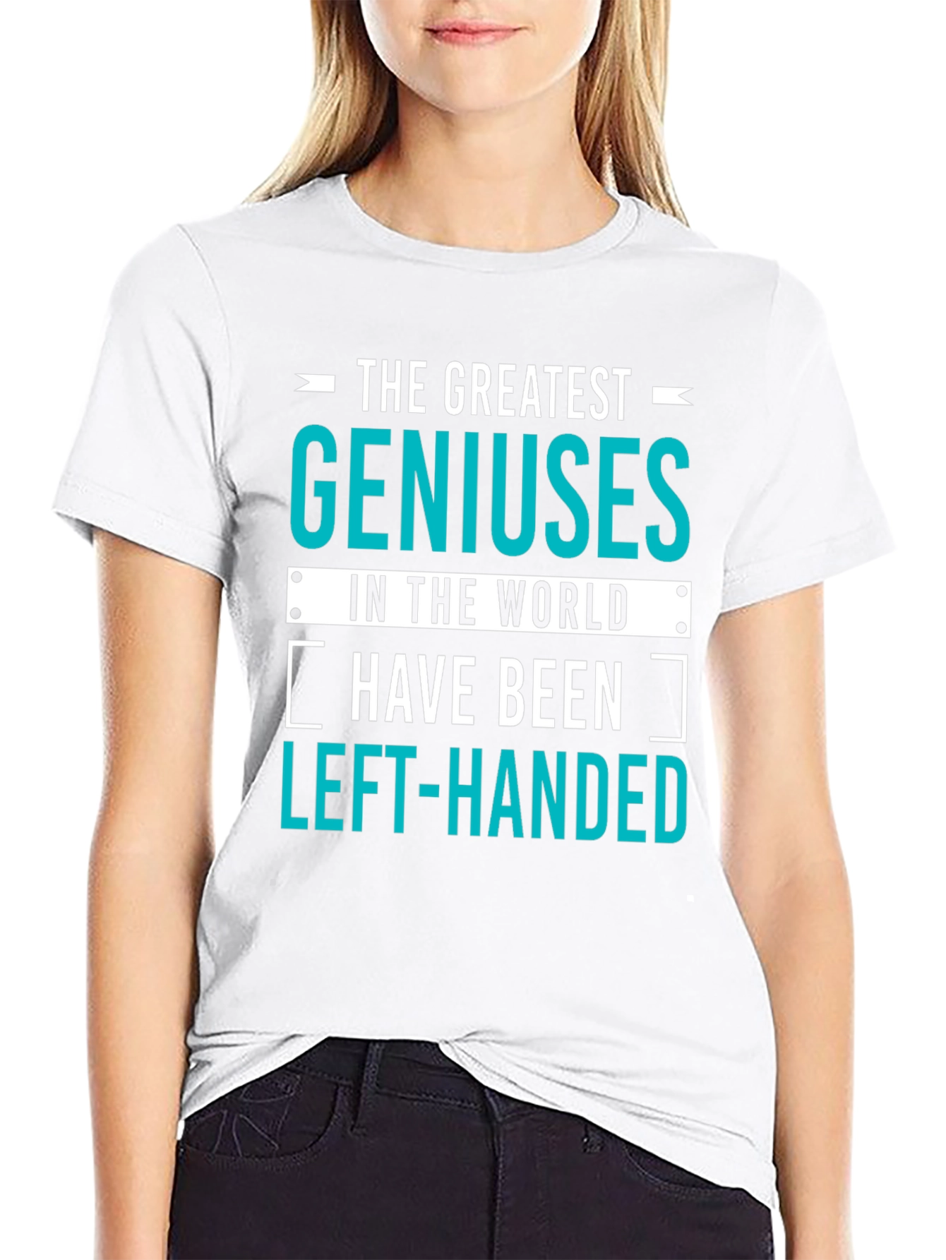 Black Genius Left-Handed T-Shirt: Funny Gift for Smart People! view 9