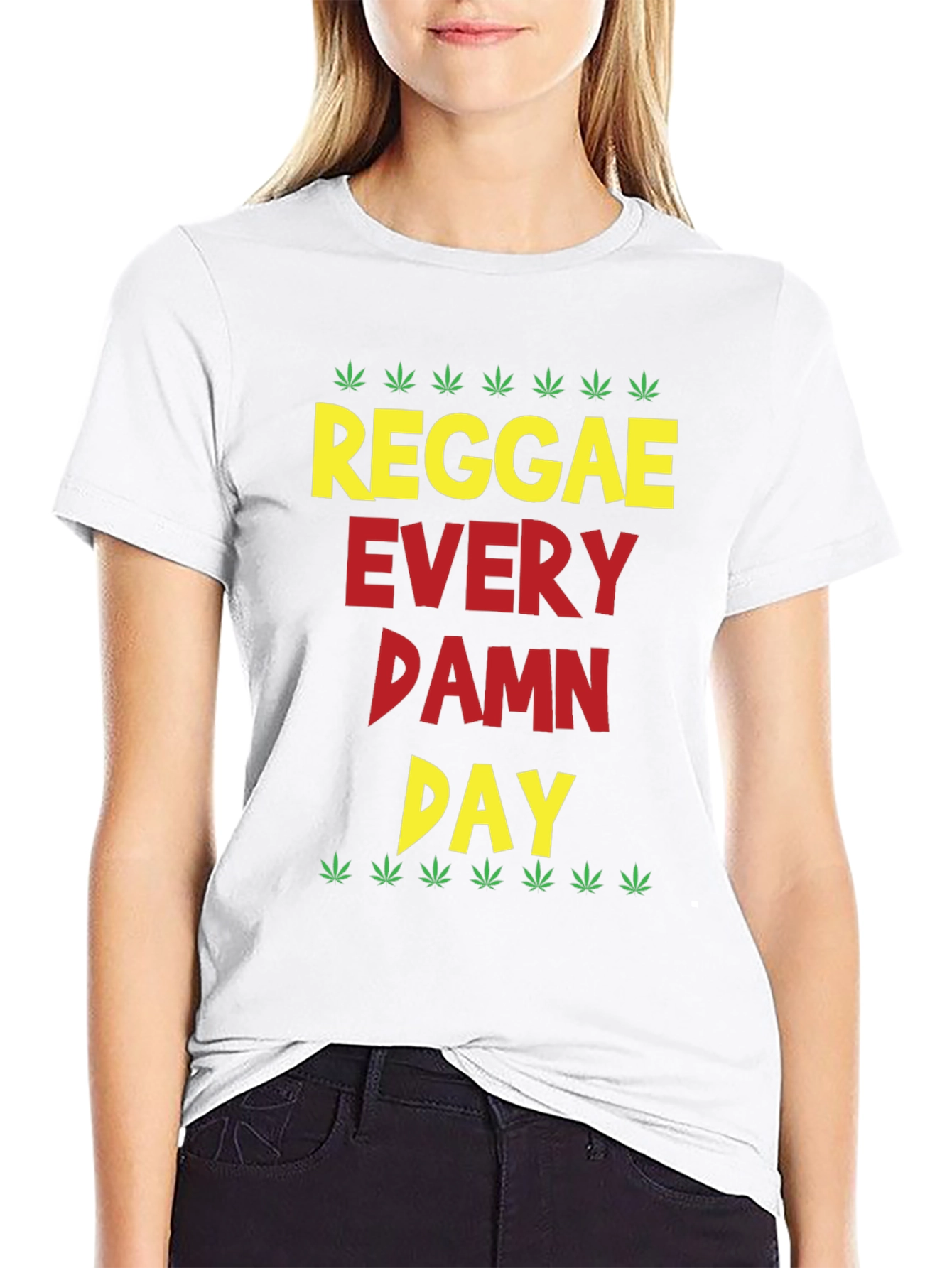 Black Reggae Every Damn Day Graphic Tee view 9