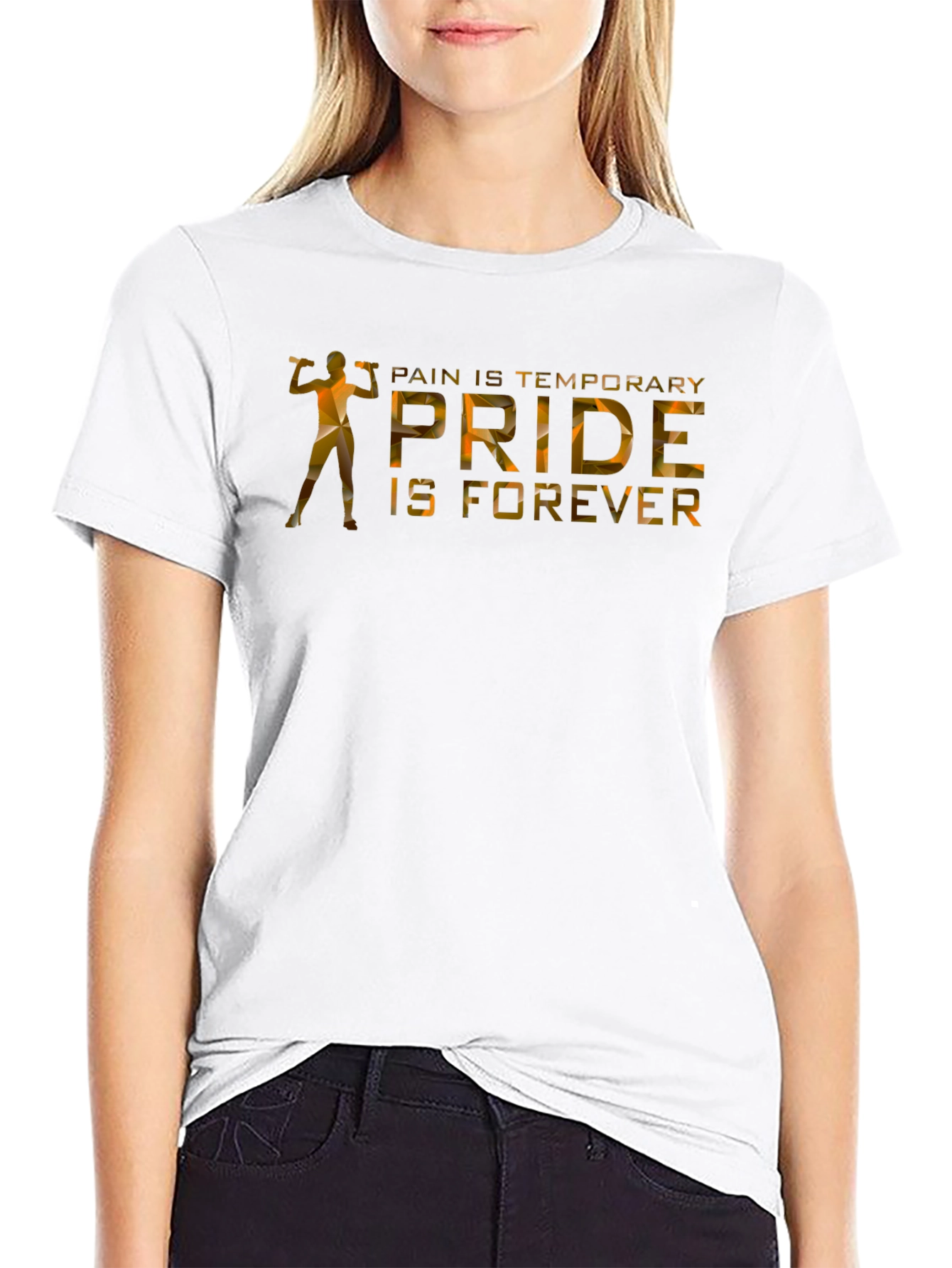Motivational Gym T-Shirt - Pain is Temporary, Pride is Forever - 9