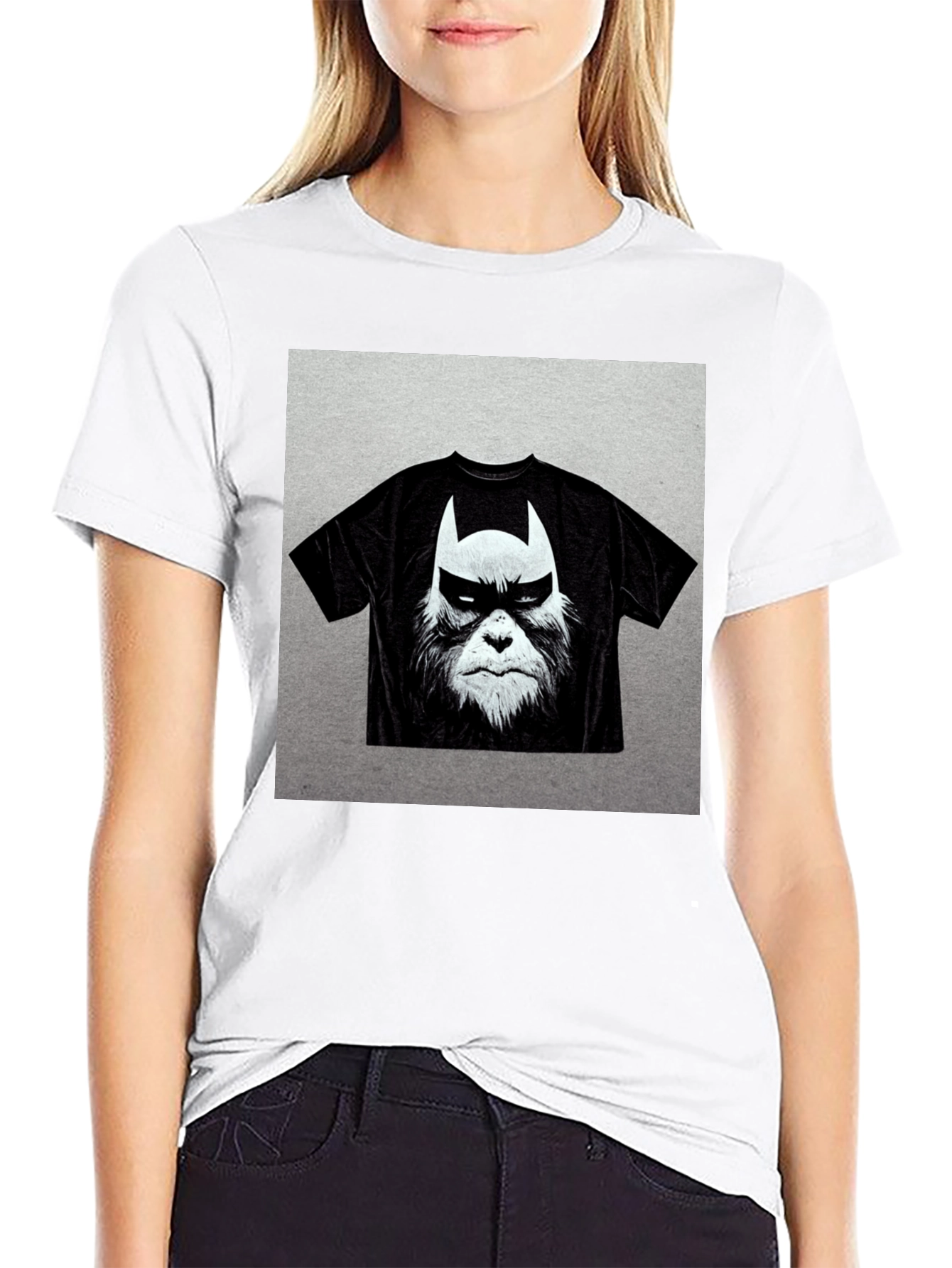 Black Batman Bigfoot Graphic Tee - Black Cotton Blend view 9
