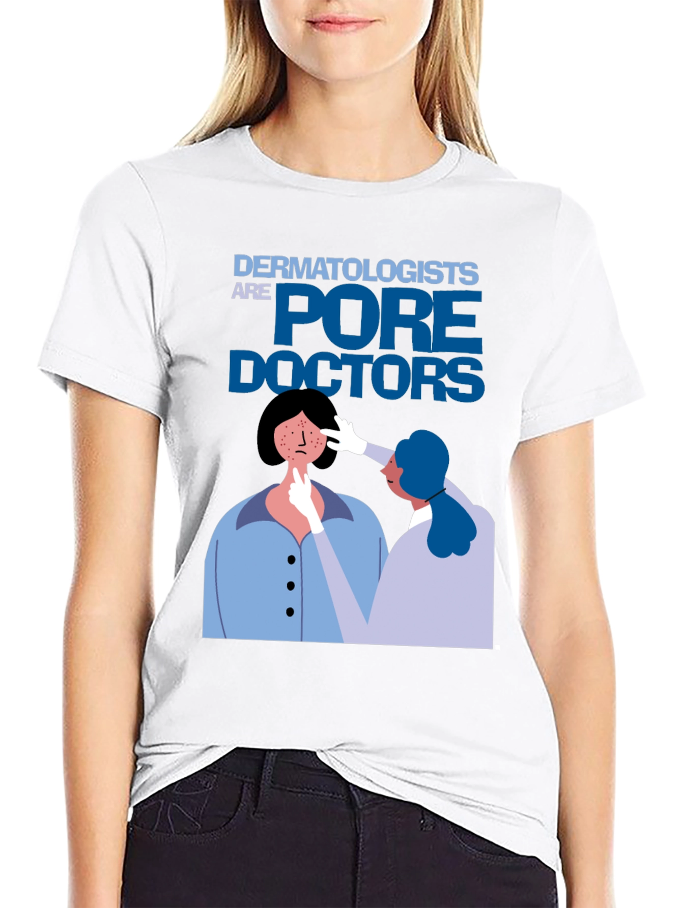 Black Dermatologists 'Pore Doctors' Black T-Shirt view 9