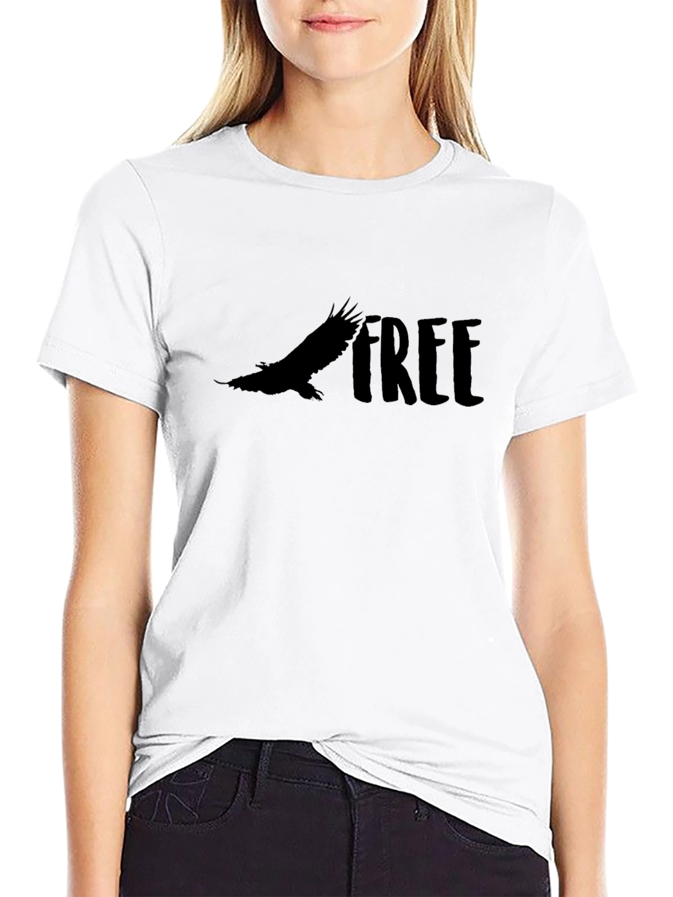 Black Free Bird Graphic T-Shirt view 9