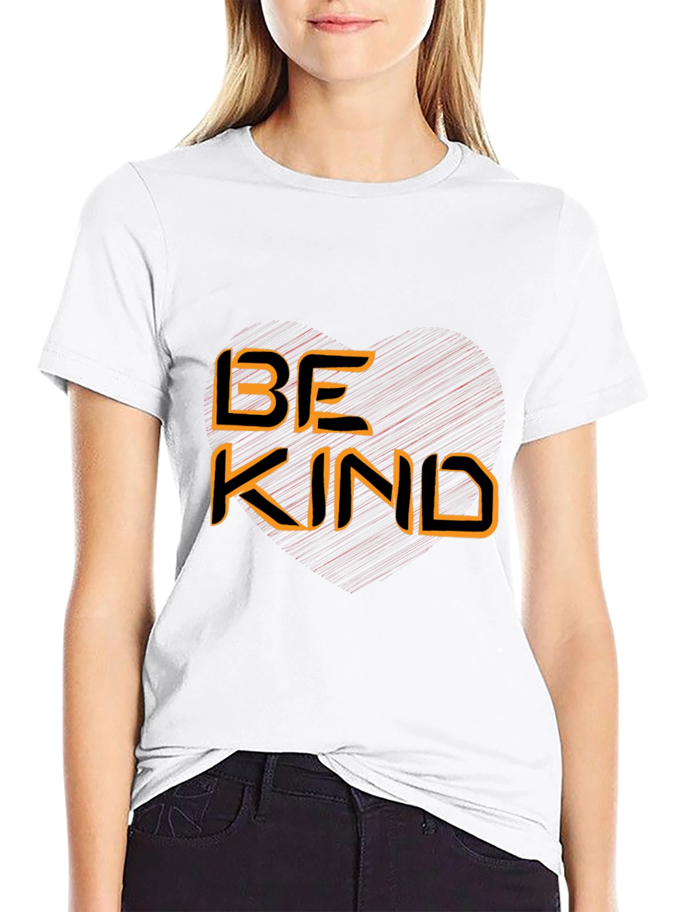 Black Be Kind Graphic Tee - Black Cotton Blend view 9