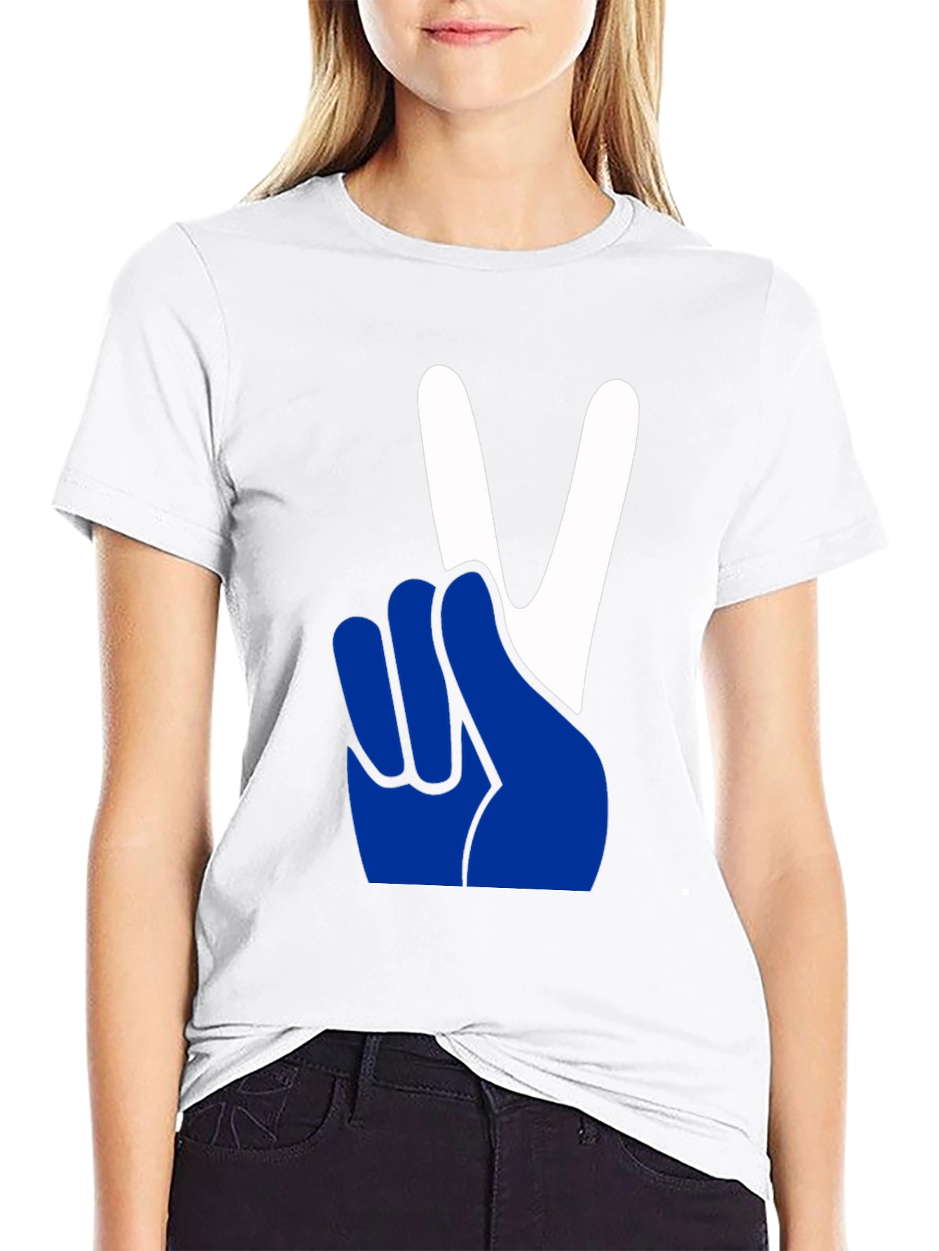 Black Peace Sign Graphic Tee - Relaxed Fit view 9