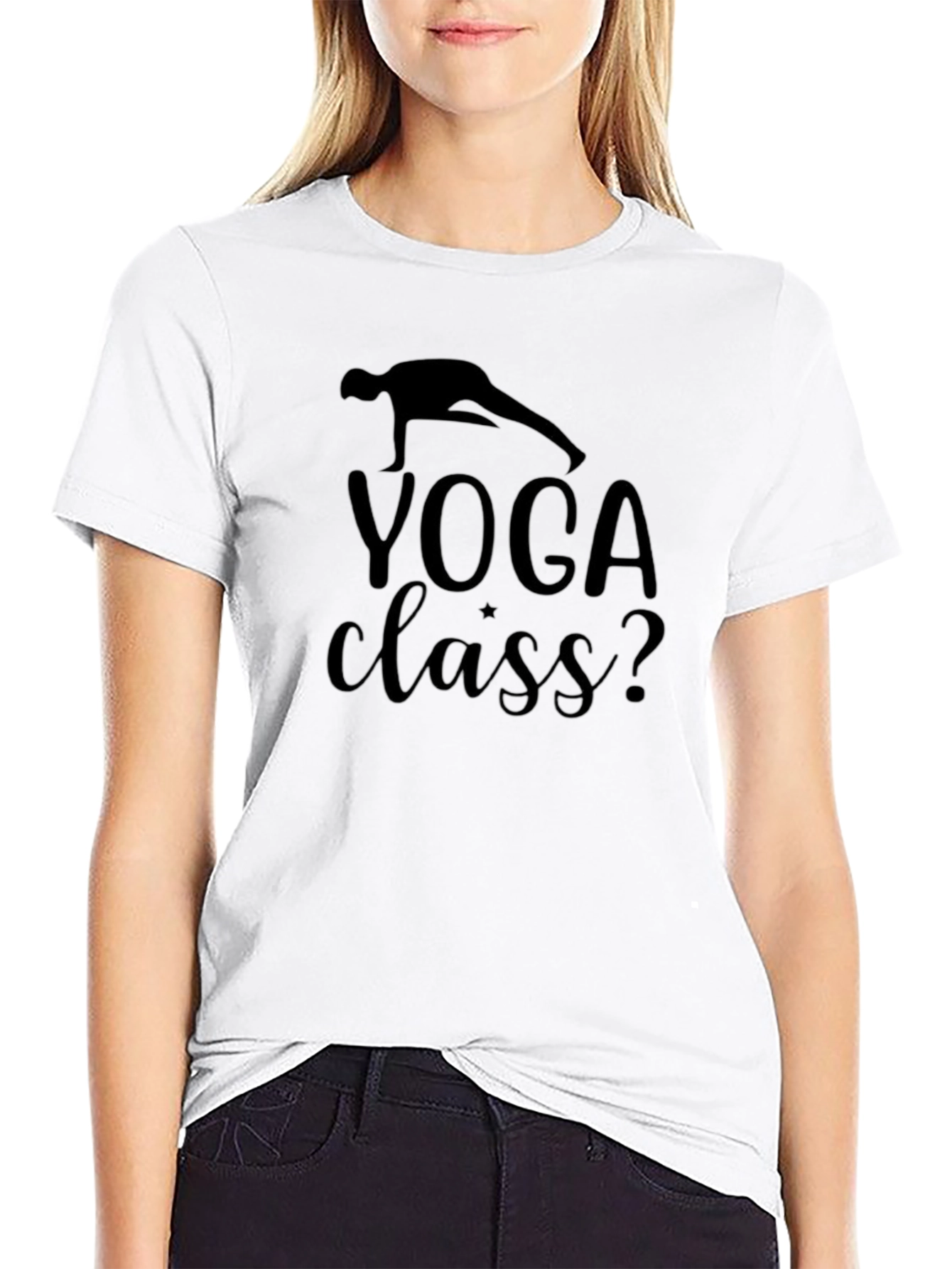 Black Yoga Class? Men's Graphic Tee - Black view 9