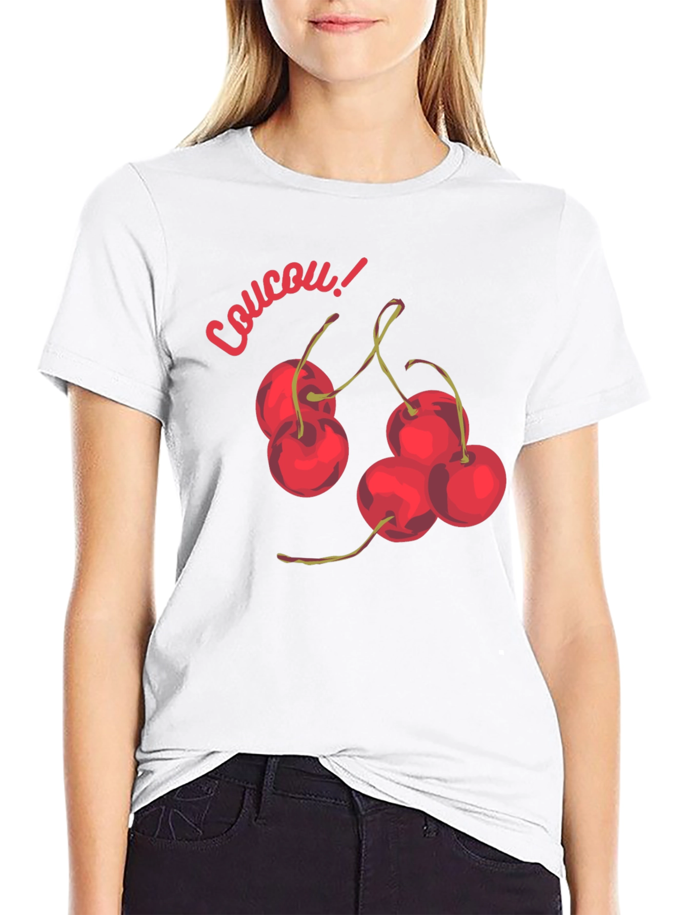 Black Coucou Cherries Black Graphic T-Shirt view 9