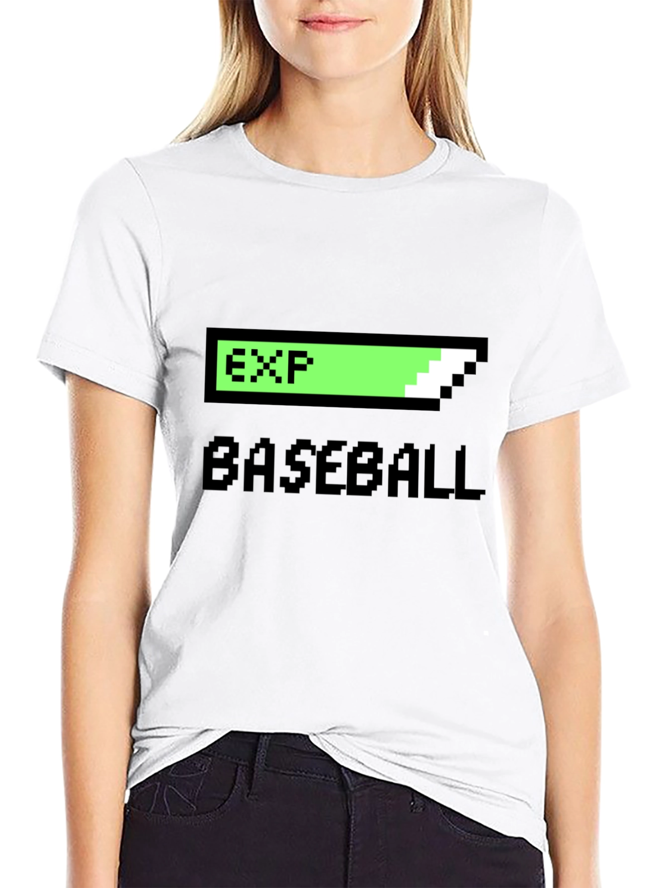 Black Level Up Your Game Baseball T-Shirt view 9