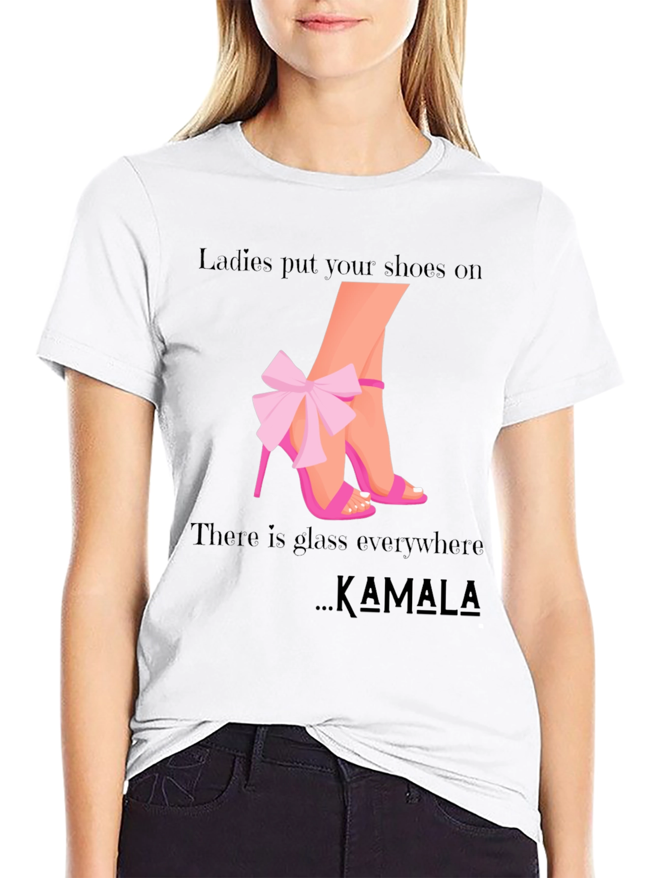 Black Ladies Put Your Shoes On Kamala T-Shirt view 9