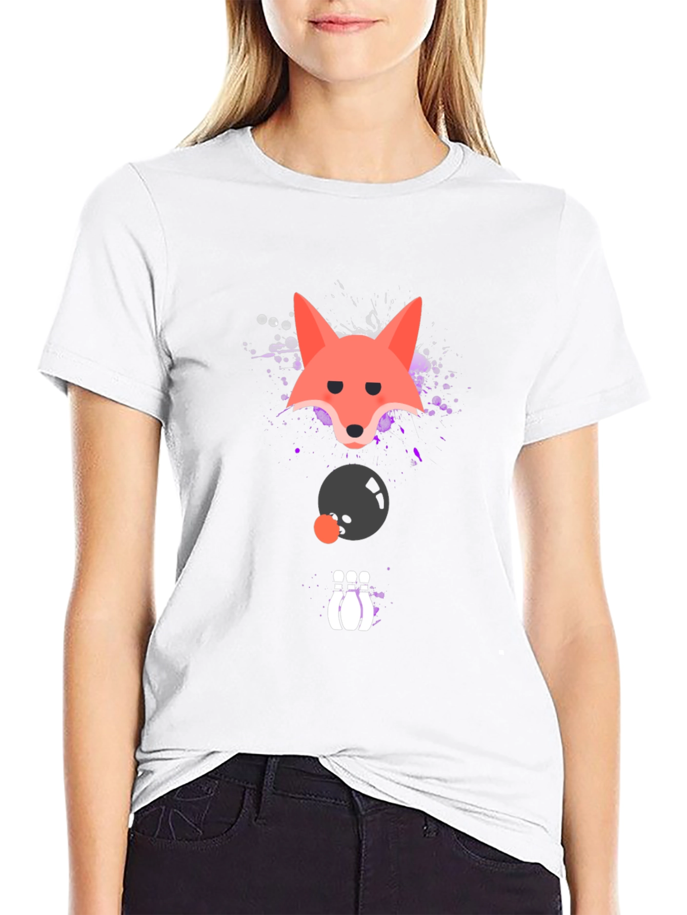 Black Fox Bowling Strike Graphic Tee view 9
