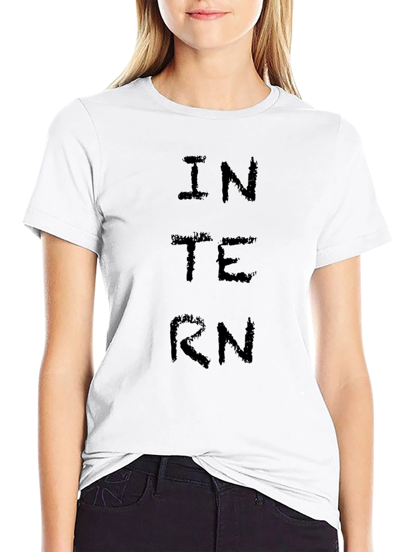 Black Intern T-Shirt - Funny Gag Gift view 9