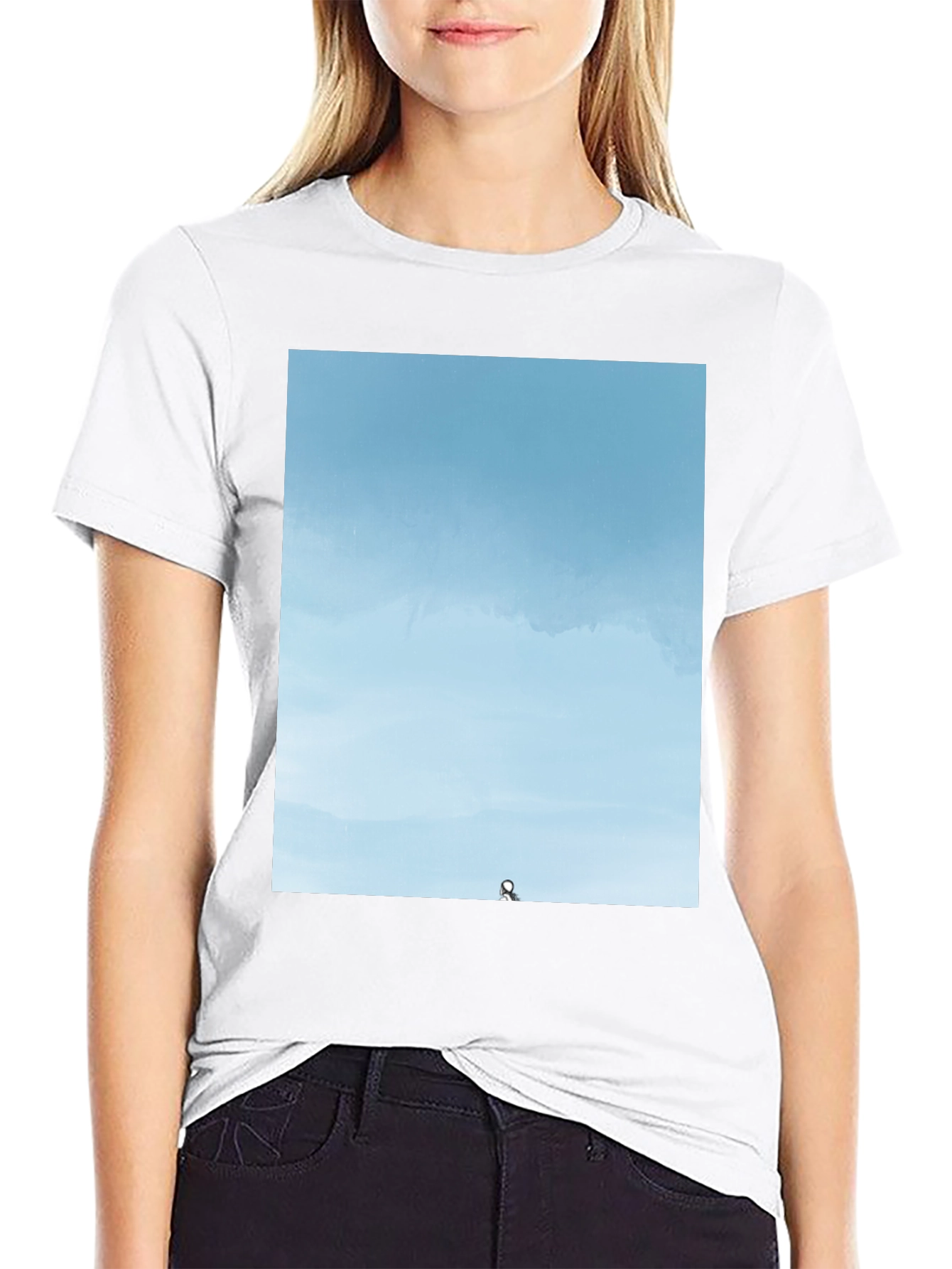 Black Sky View Graphic Tee - Soft Cotton Blend view 9