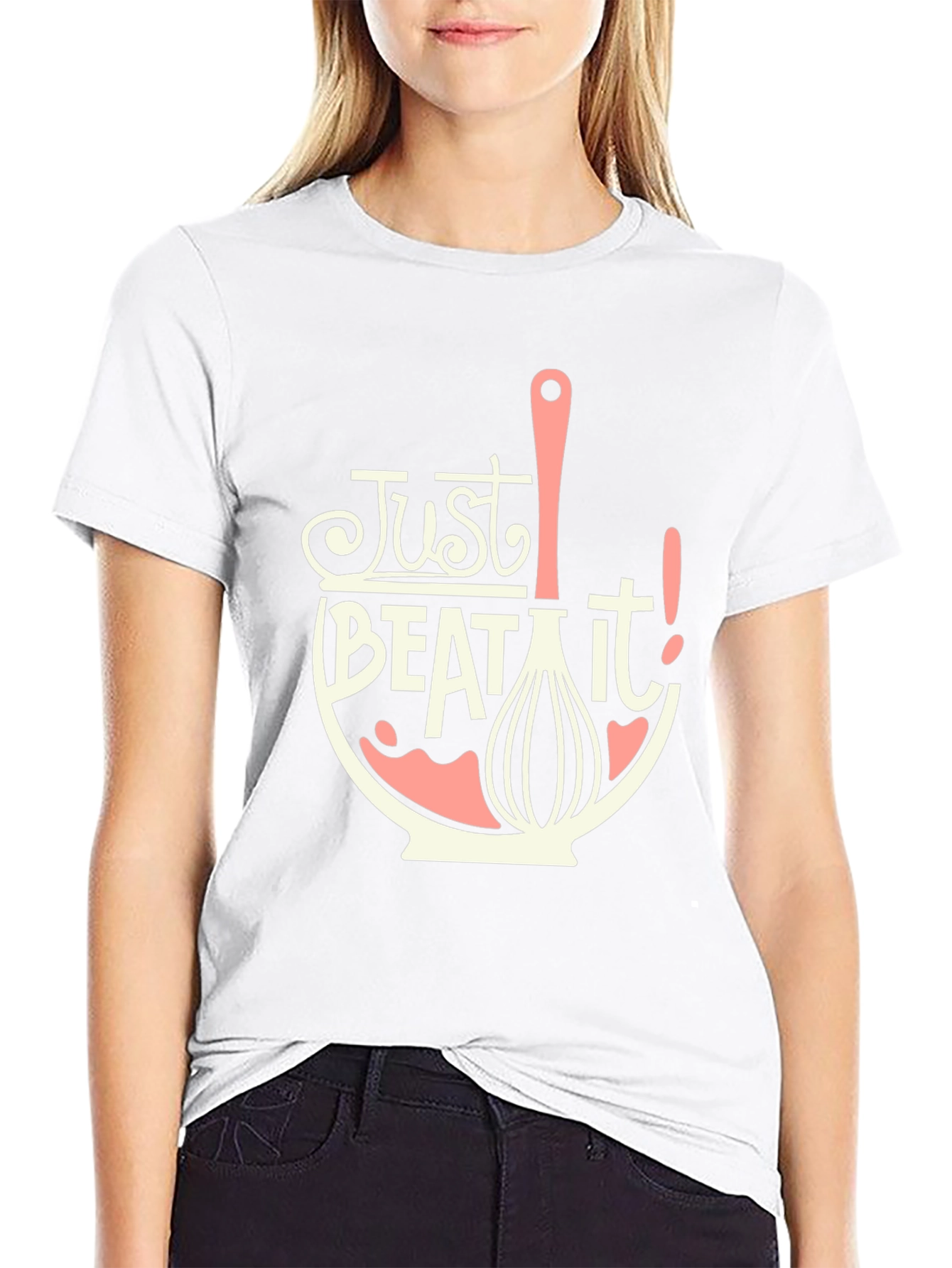Black Just Beat It T-Shirt - Funny Baking Tee view 9
