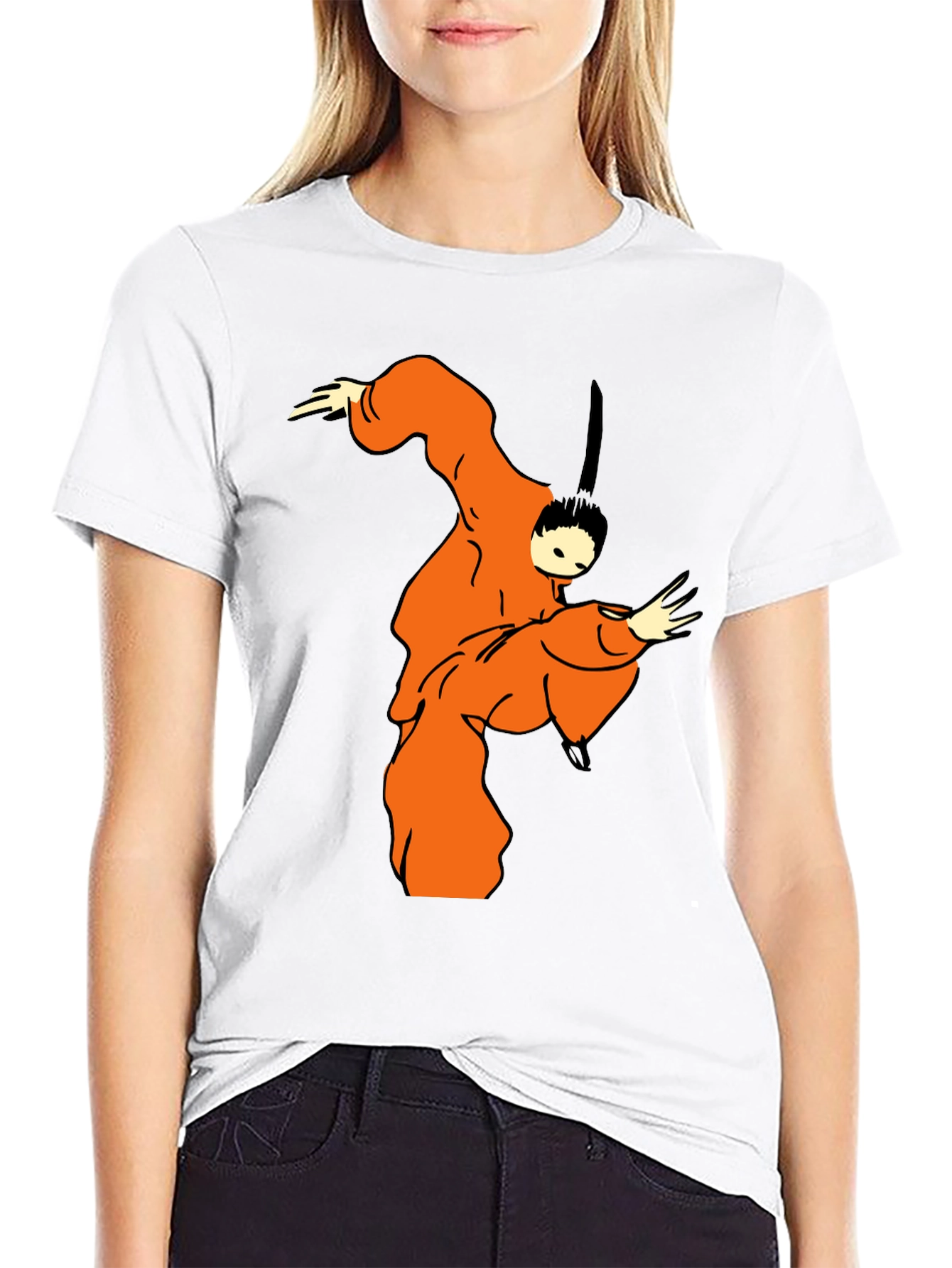 Black Samurai Style Graphic Tee - Black view 9