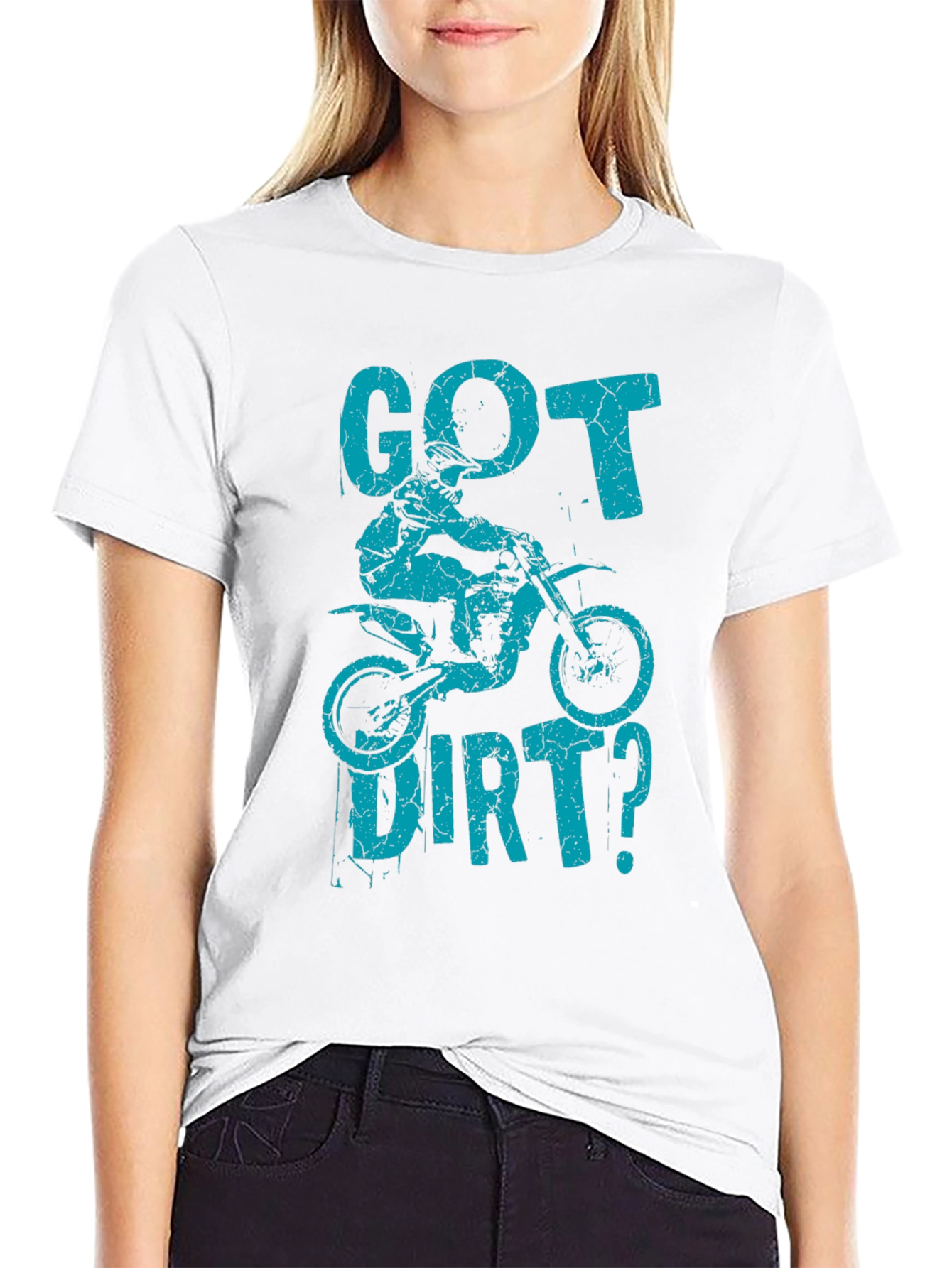 Black Got Dirt? Graphic T-Shirt - Motocross Design view 9