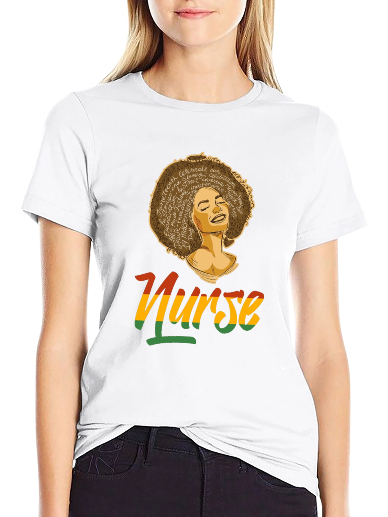 Black Juneteenth Nurse Black Pride T-Shirt view 9