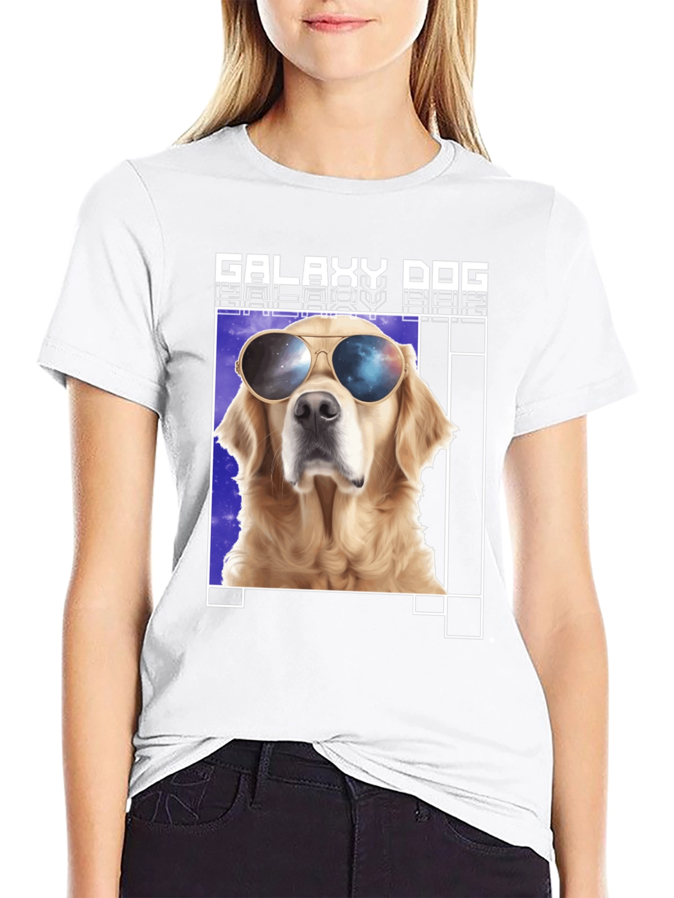 Black Galaxy Dog T-Shirt - Cool Canine in Space Shades view 9