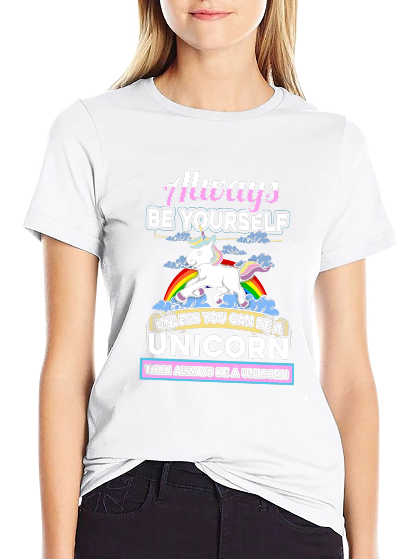 Black Always Be Yourself Unless Unicorn T-Shirt view 9