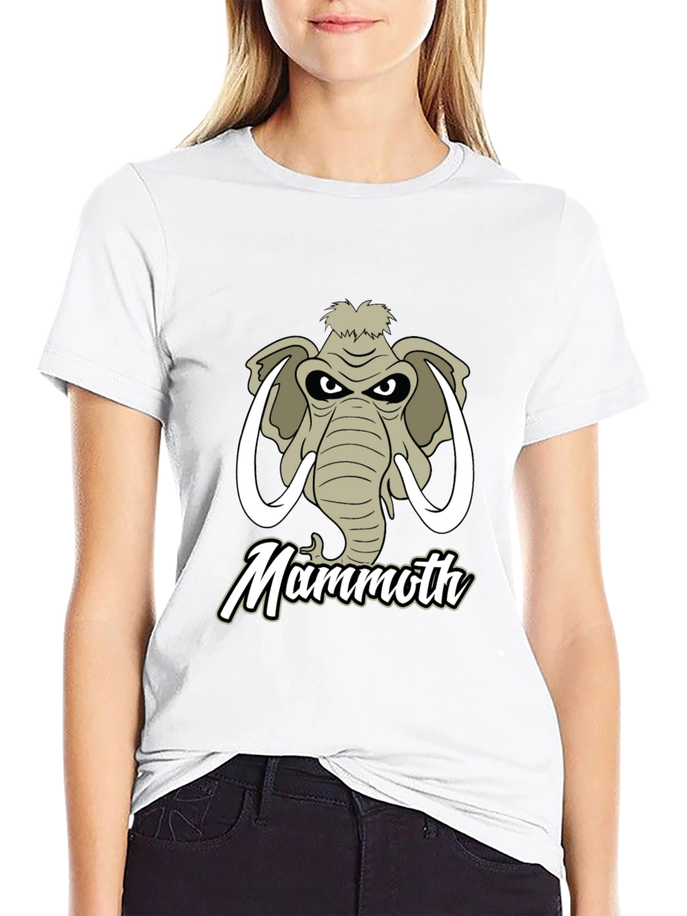 Black Mammoth Graphic Tee - Black Casual T-Shirt view 9
