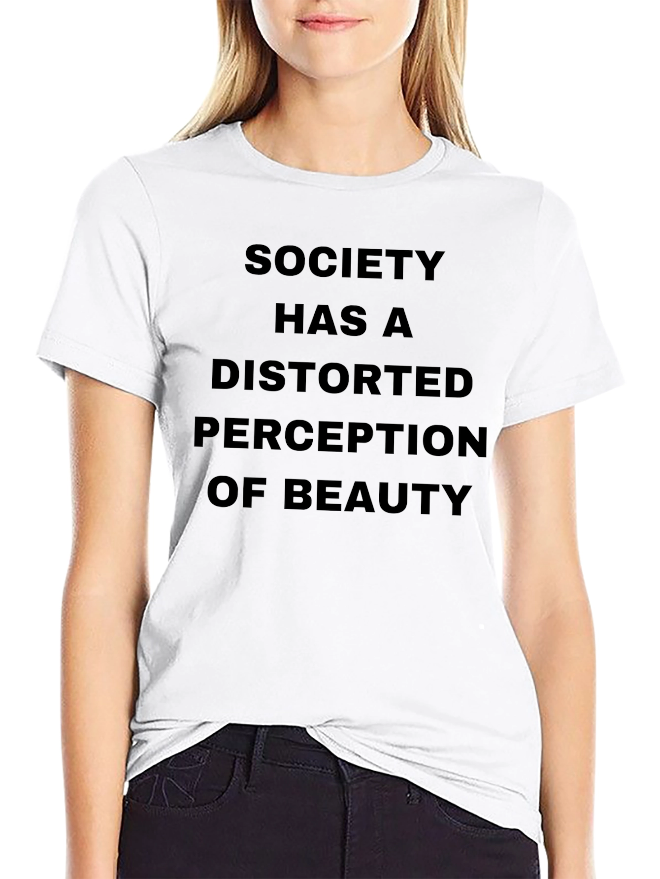 Black Distorted Perception T-Shirt - Black Graphic Tee view 9