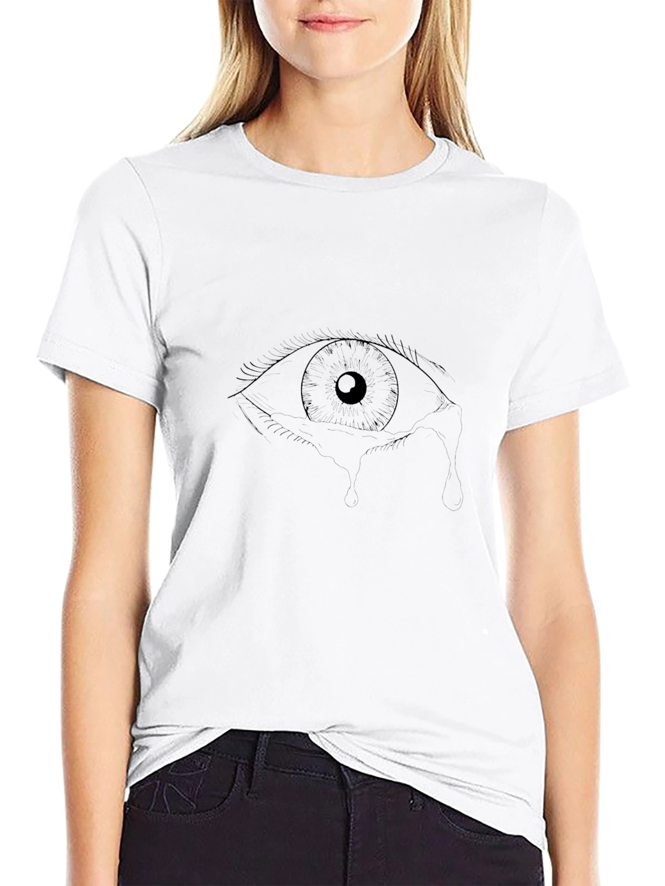 Black Eye Graphic Black T-Shirt view 9