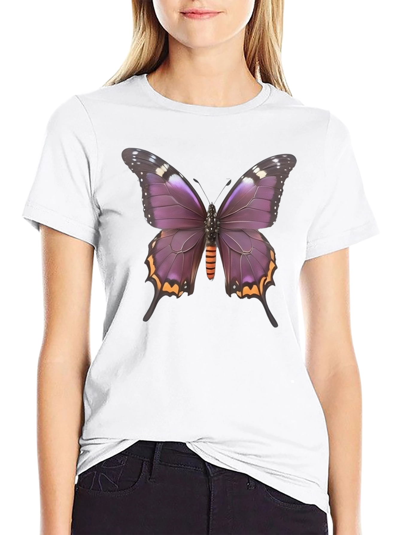 Black Butterfly Graphic Tee - Stylish Black T-Shirt view 9