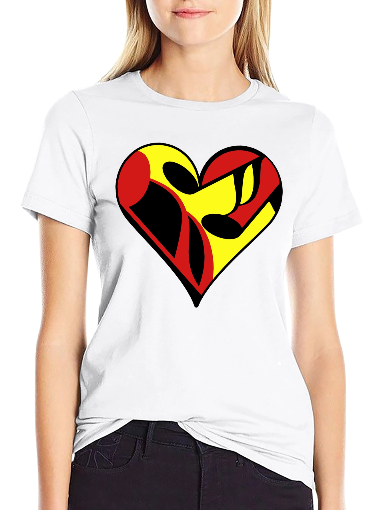 Black Heart Graphic Black T-Shirt view 9