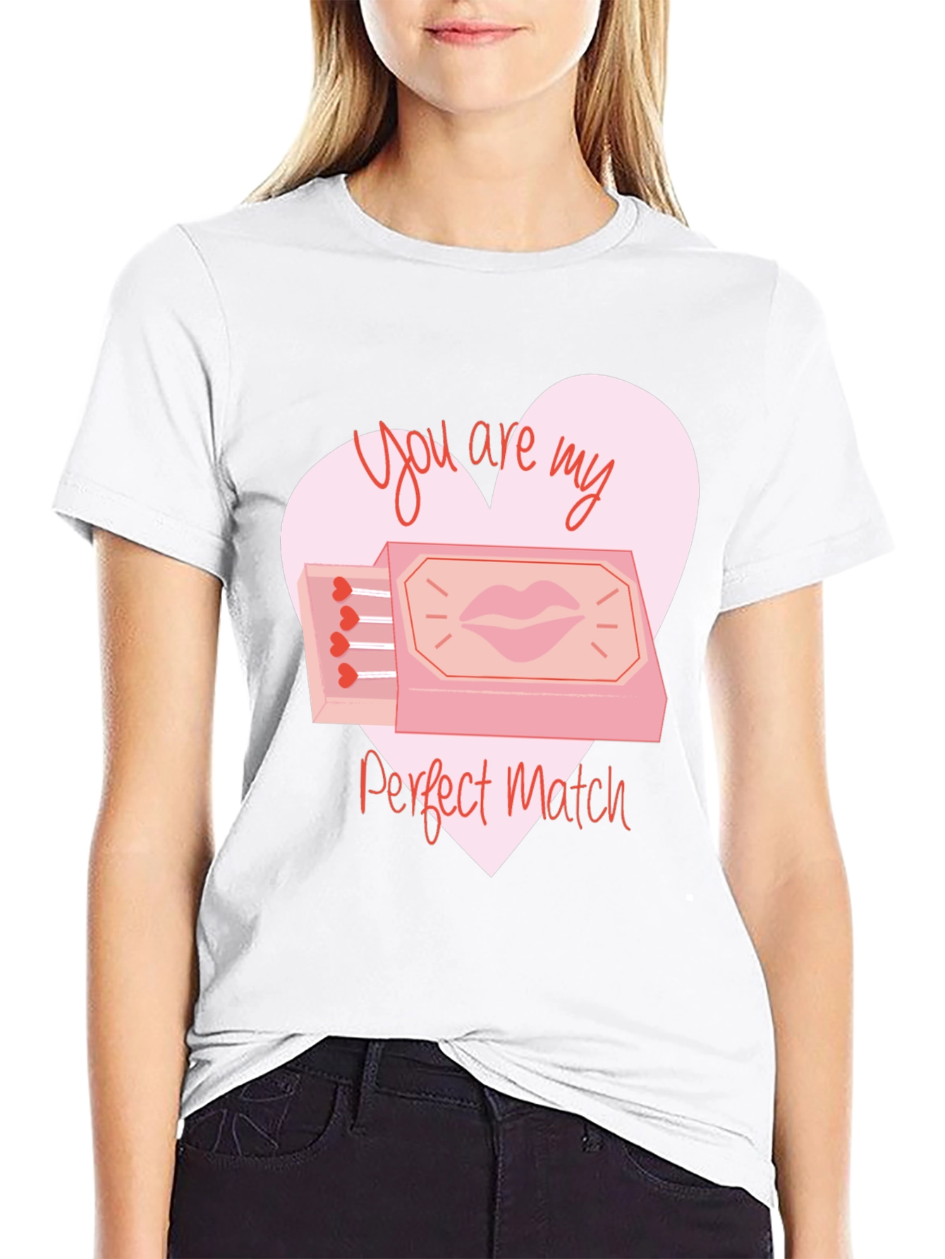 Black Perfect Match Graphic T-Shirt - Valentine's Day view 9