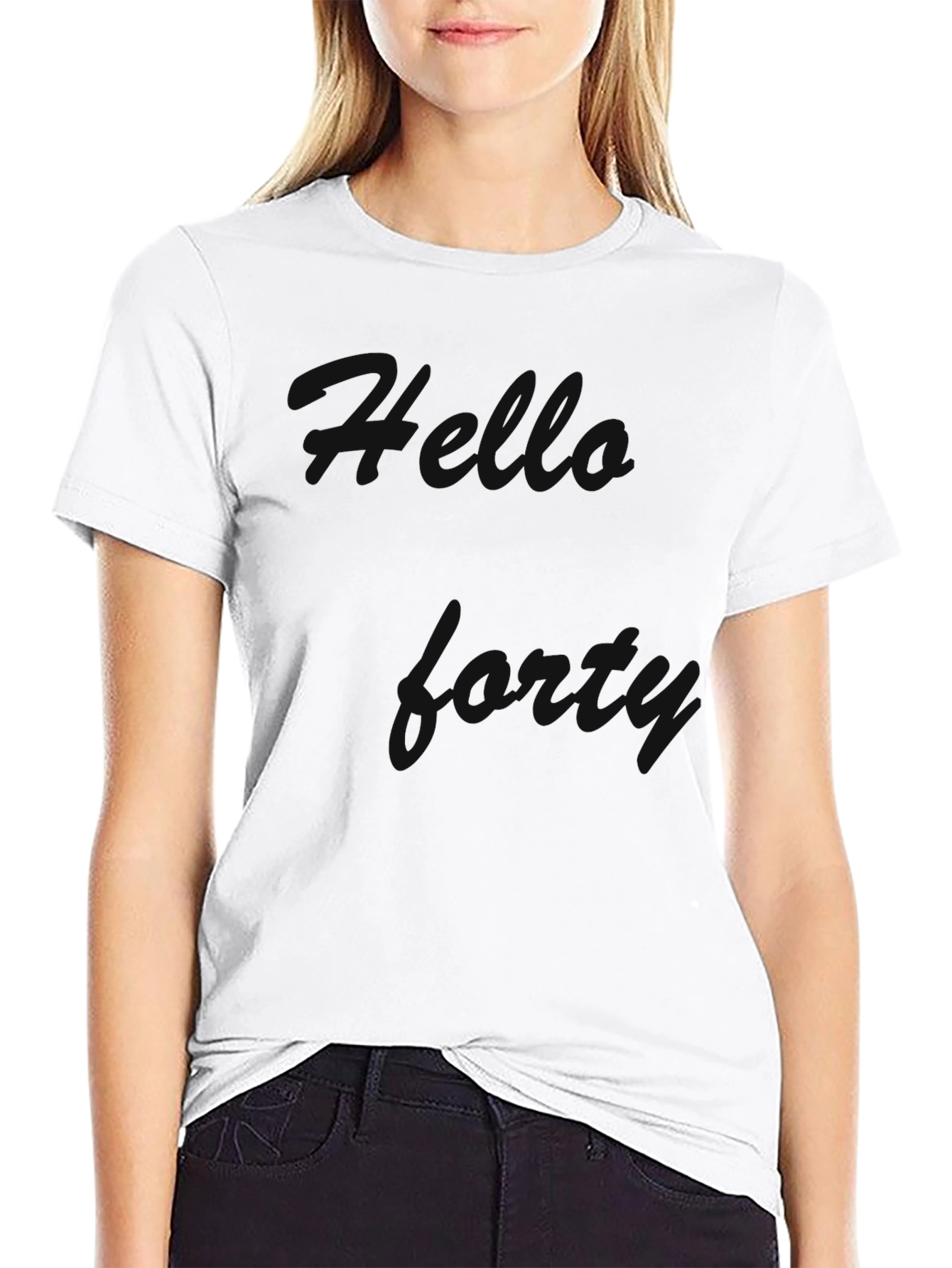 Black Classic Black Crew Neck T-Shirt view 9