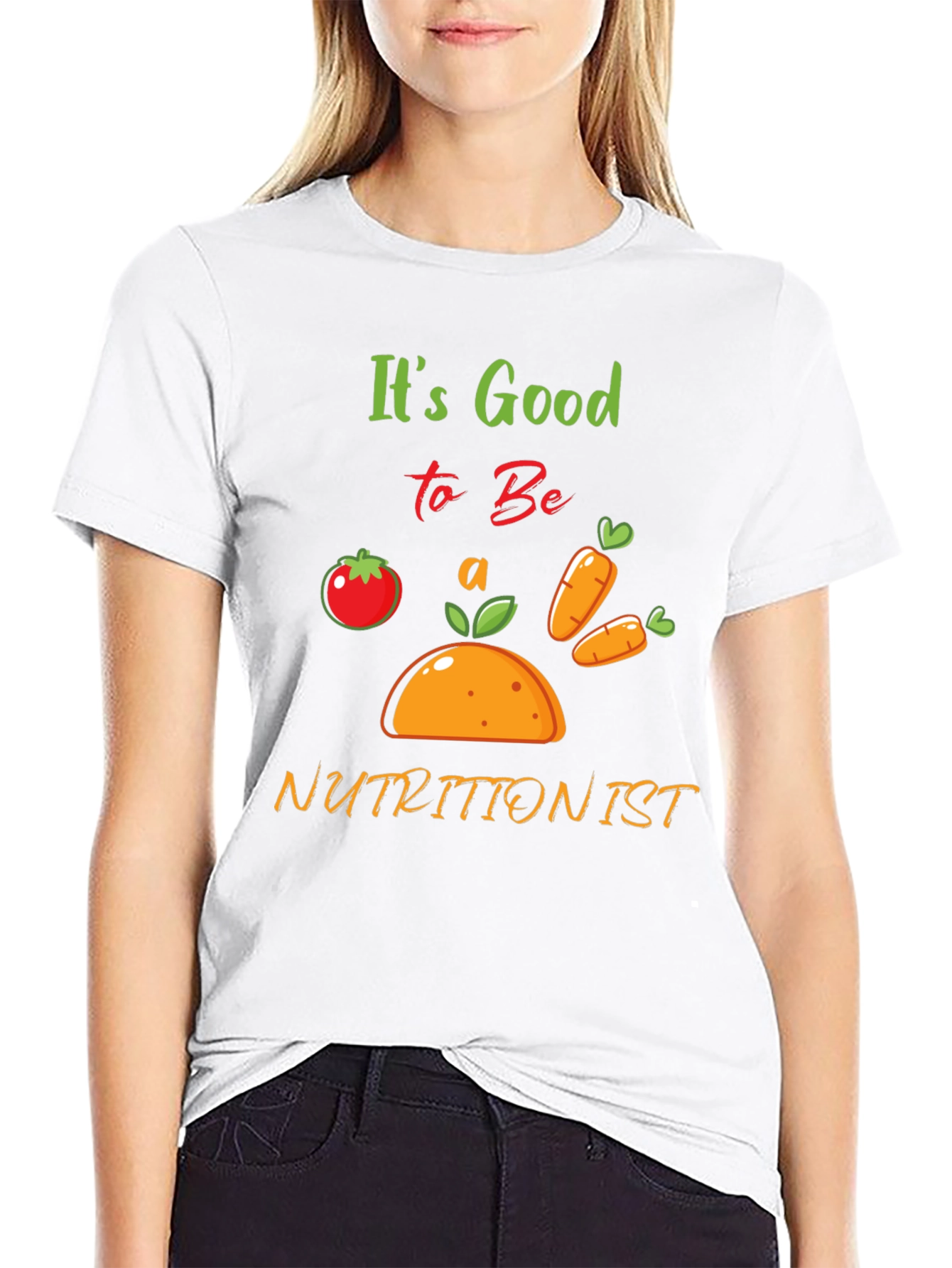 Black It's Good to Be a Nutritionist T-Shirt - Black view 9