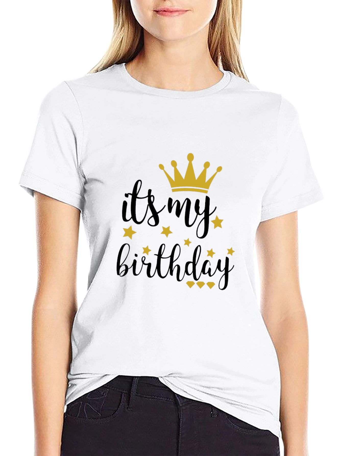 Black Birthday Crown Graphic Tee - It's My Birthday! view 9