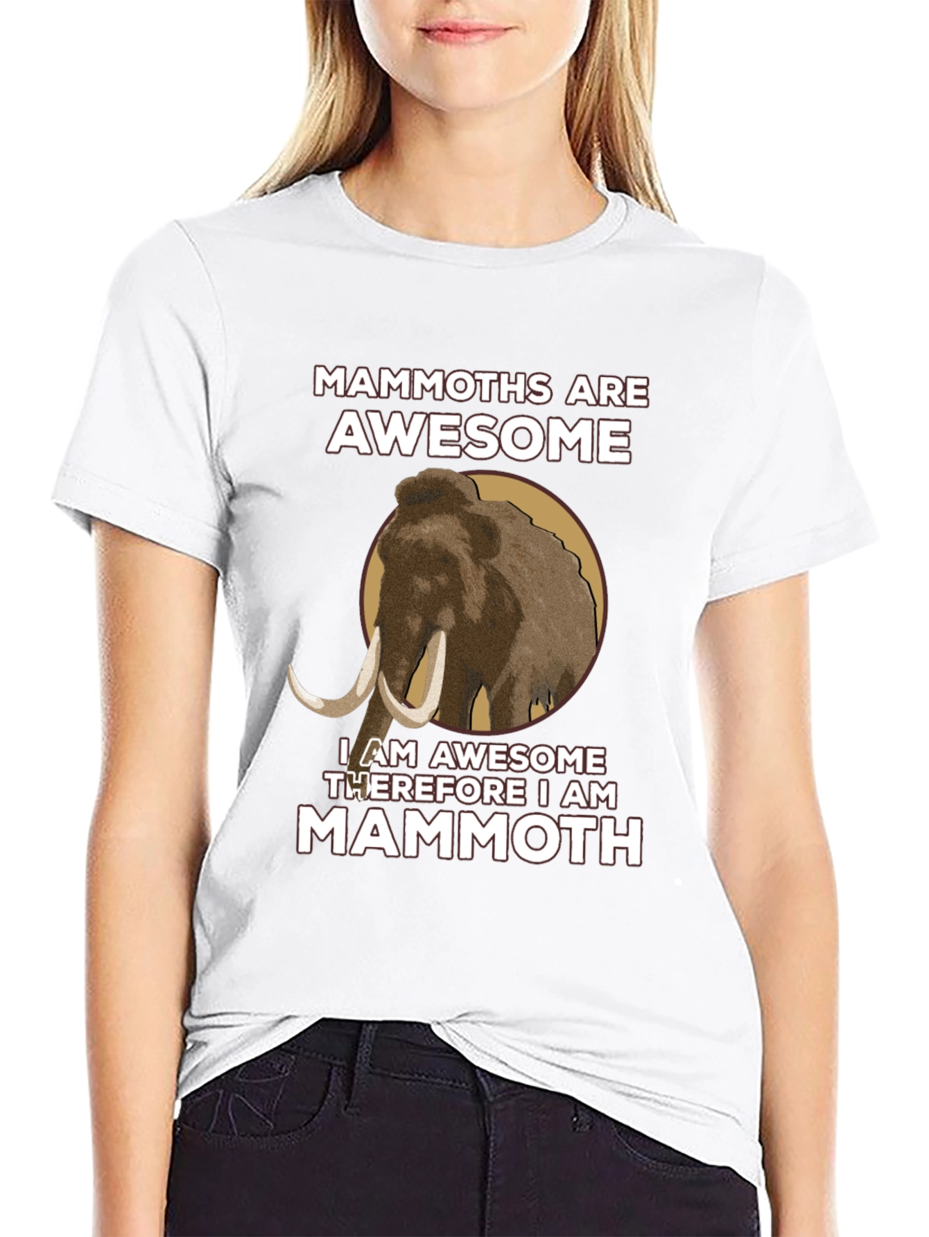 Black Mammoths Are Awesome T-Shirt view 9